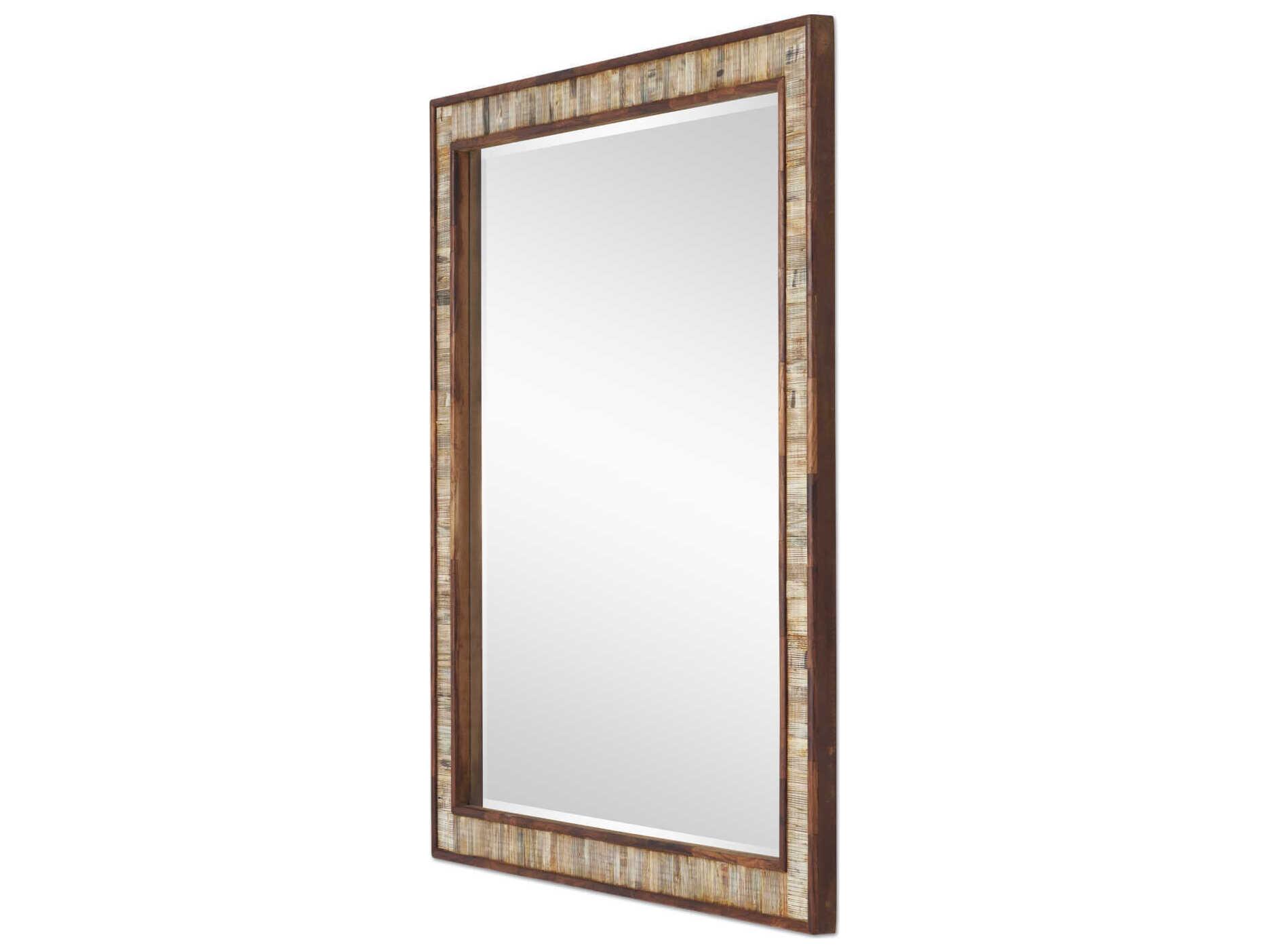 Currey & Company Hyson Chiseled Horn / Natural Square Wall Mirror
