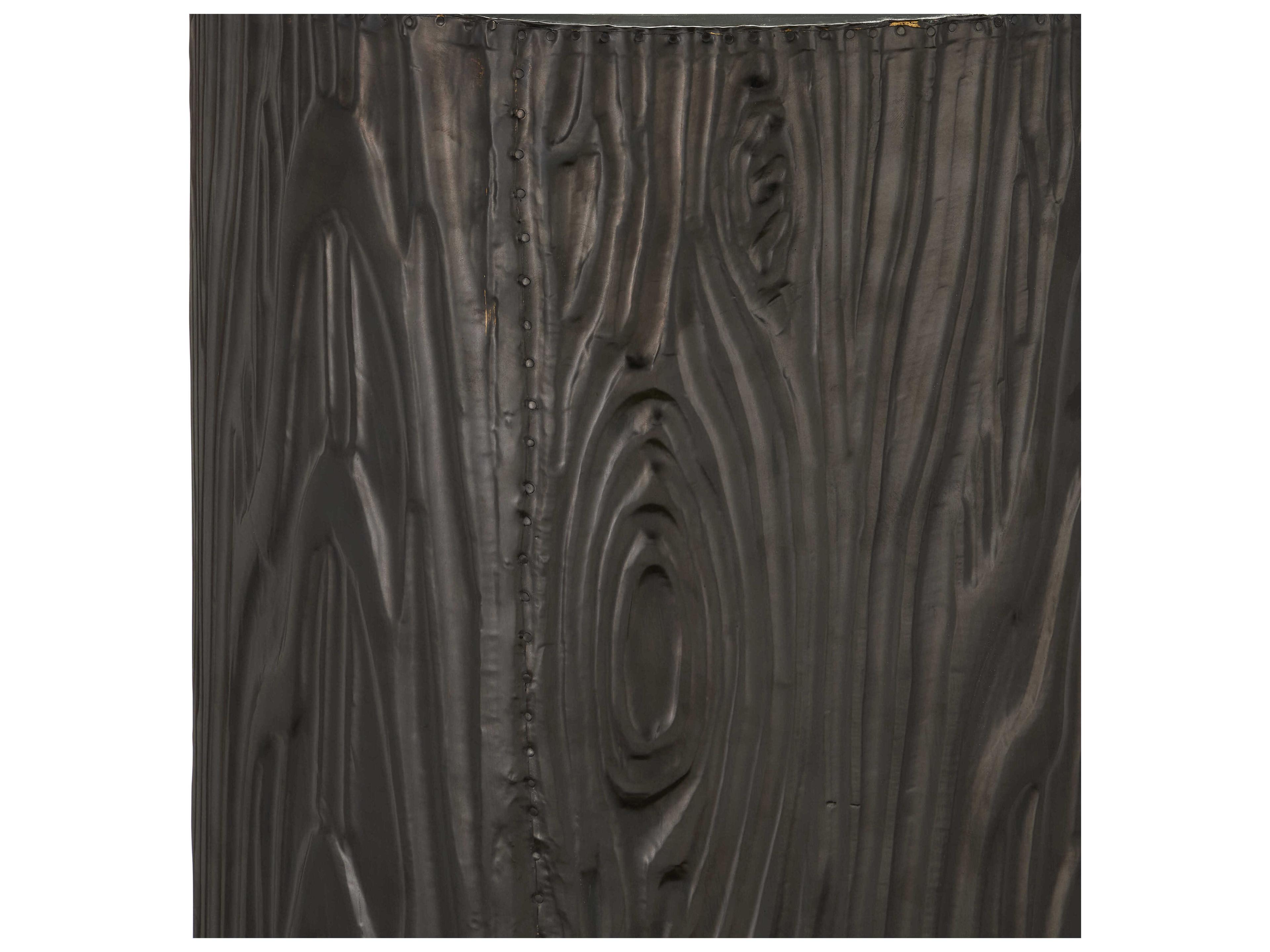 Currey & Company Terra Round Wood Bronze Brass End Table