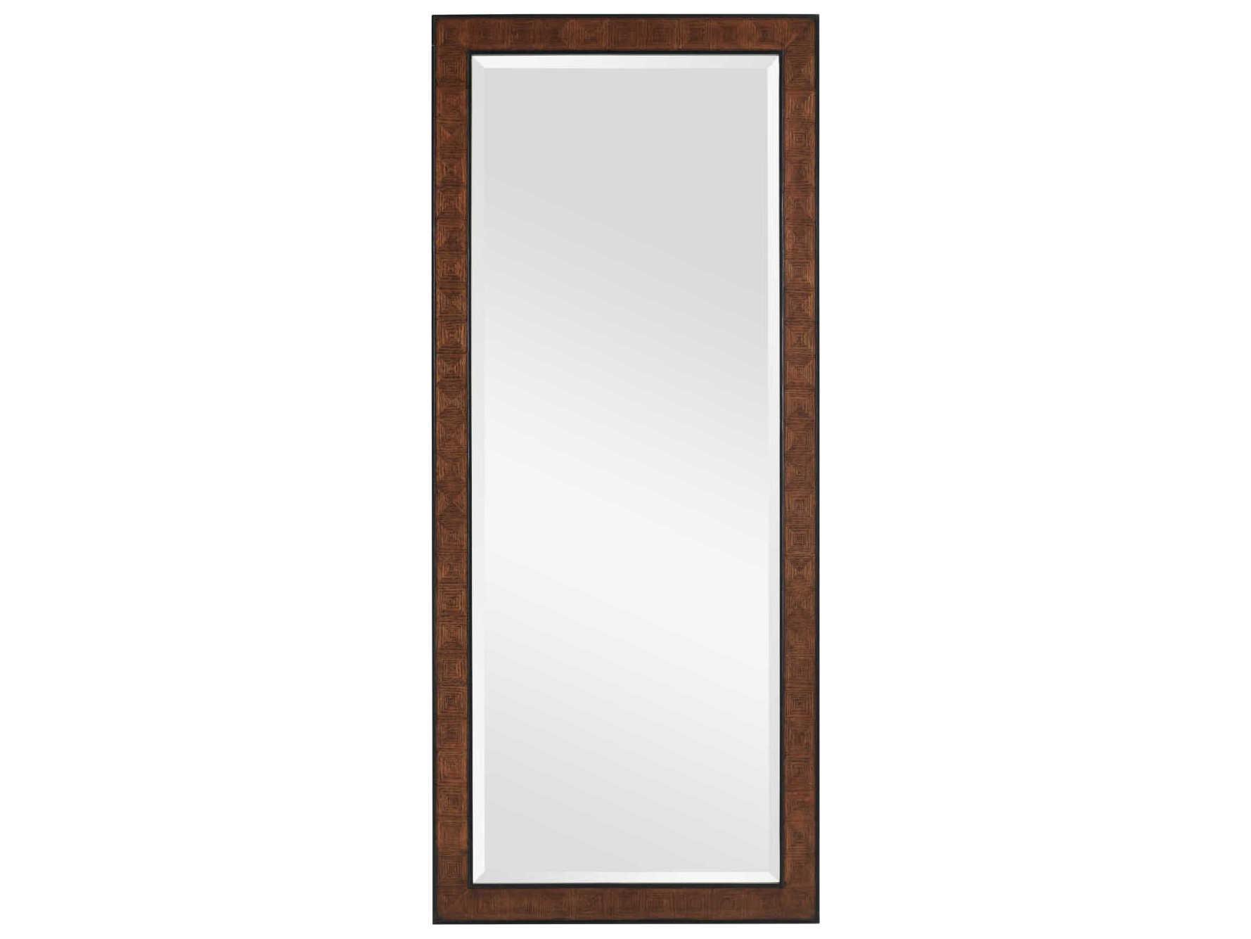 Currey & Company Dorian Kona / Black Rectangular Floor Mirror
