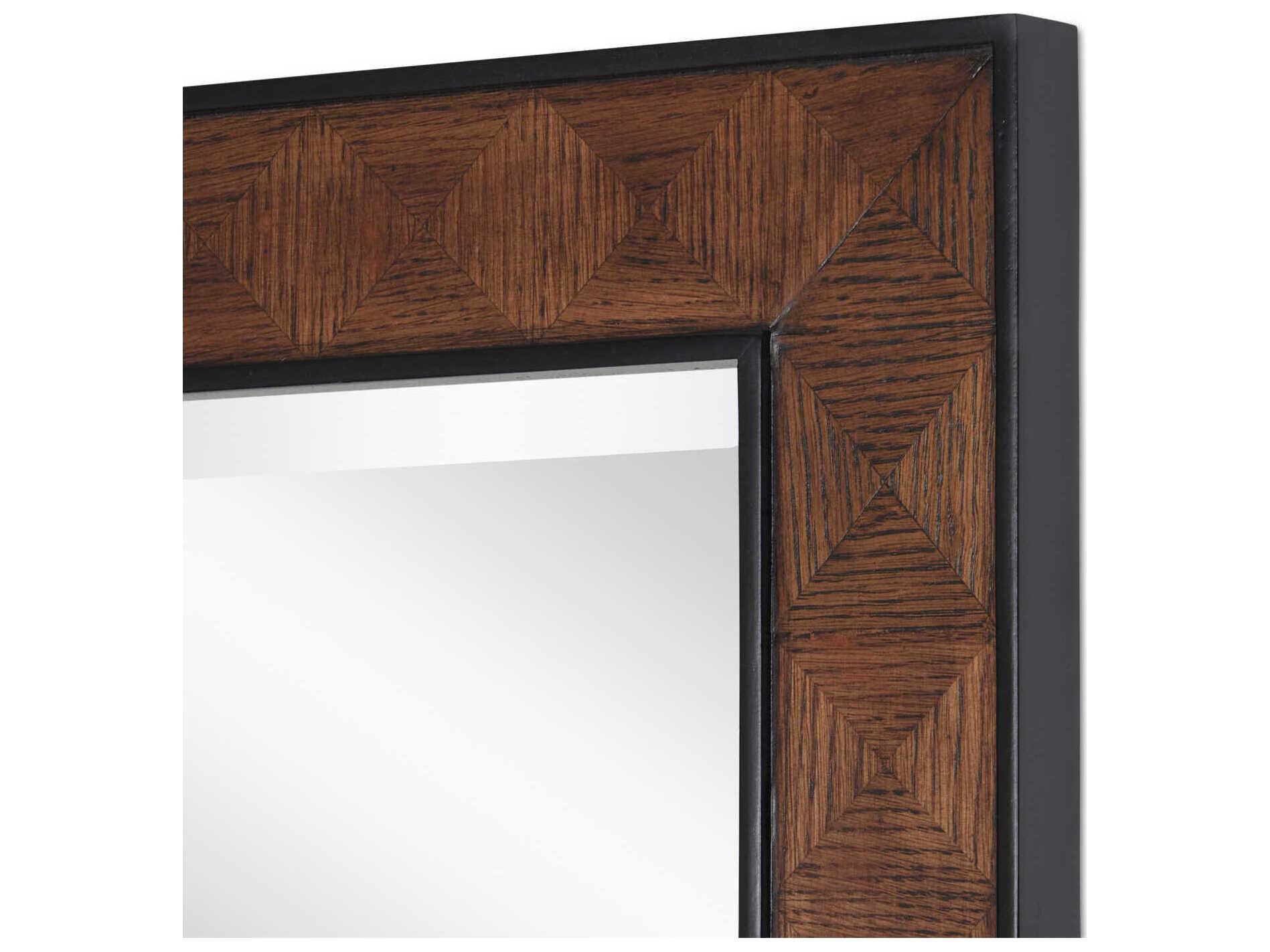 Currey & Company Dorian Kona / Black Rectangular Floor Mirror