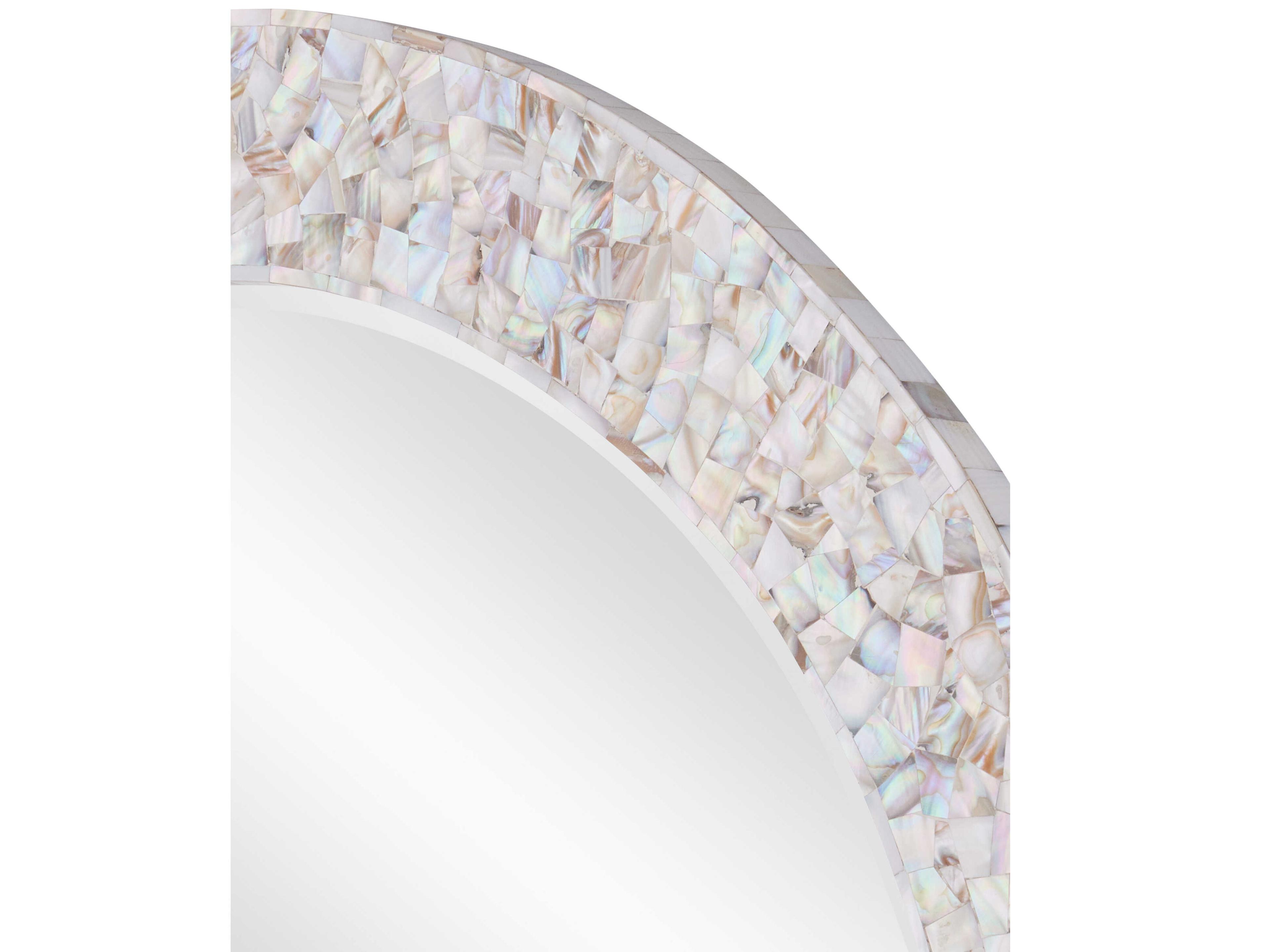 Currey & Company Uma Mother of Pearl Round Wall Mirror