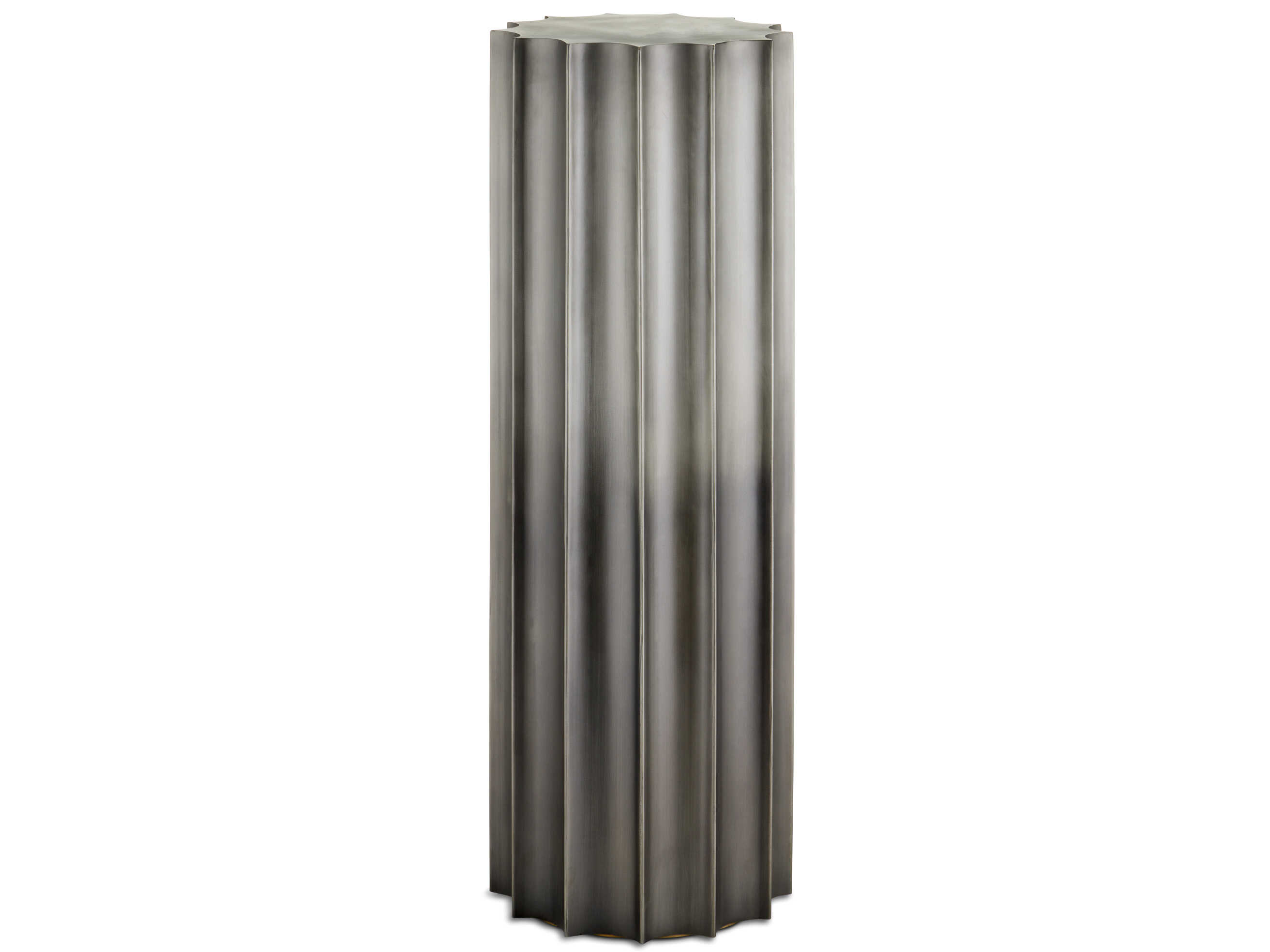 Currey & Company Kanti 11" Round Metal Graphite End Table