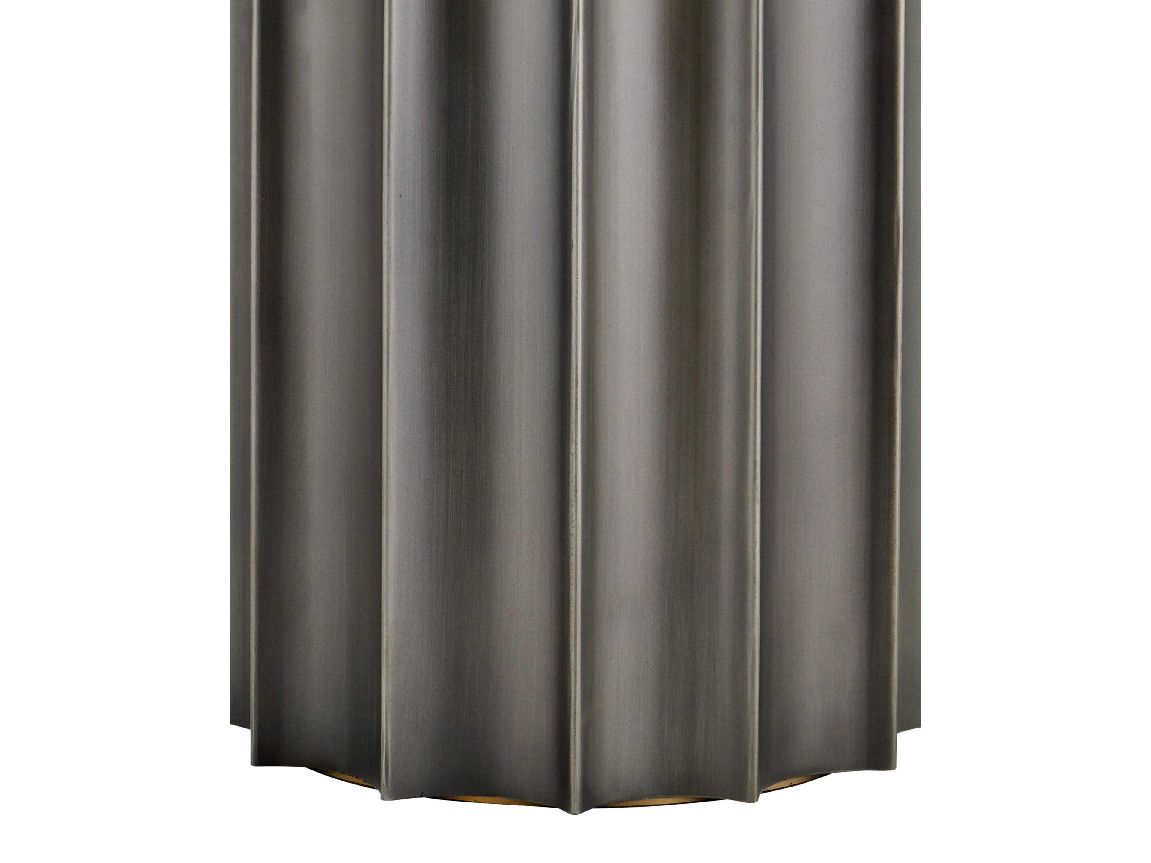 Currey & Company Kanti 11" Round Metal Graphite End Table