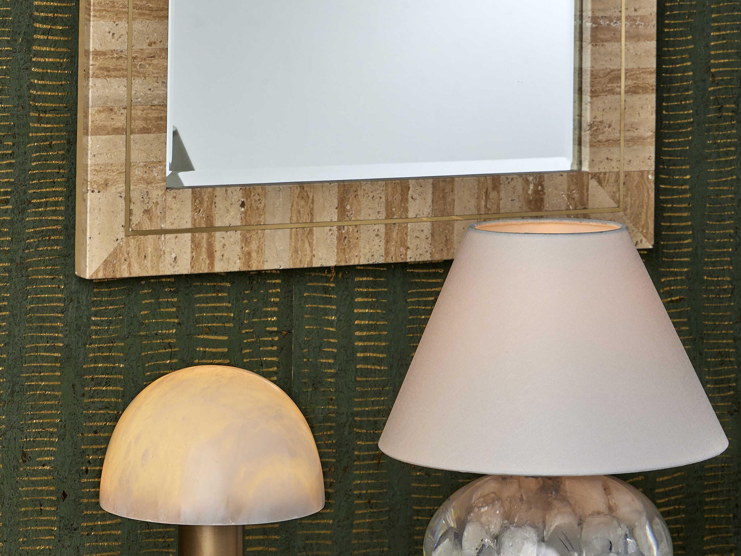 Currey & Company Dezi Natural Brass Rectangular Wall Mirror