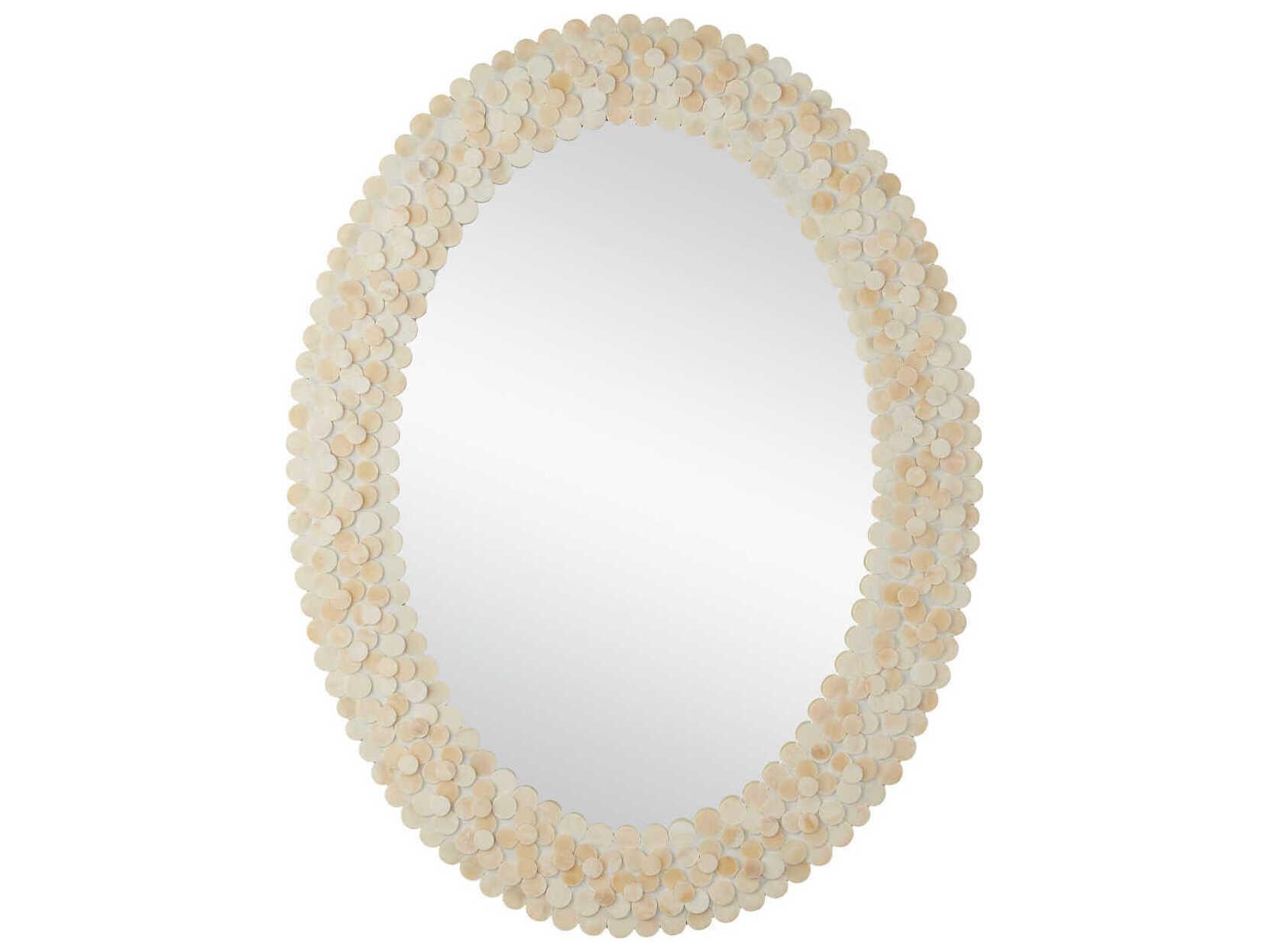 Currey & Company Merriam Natural Oval Wall Mirror