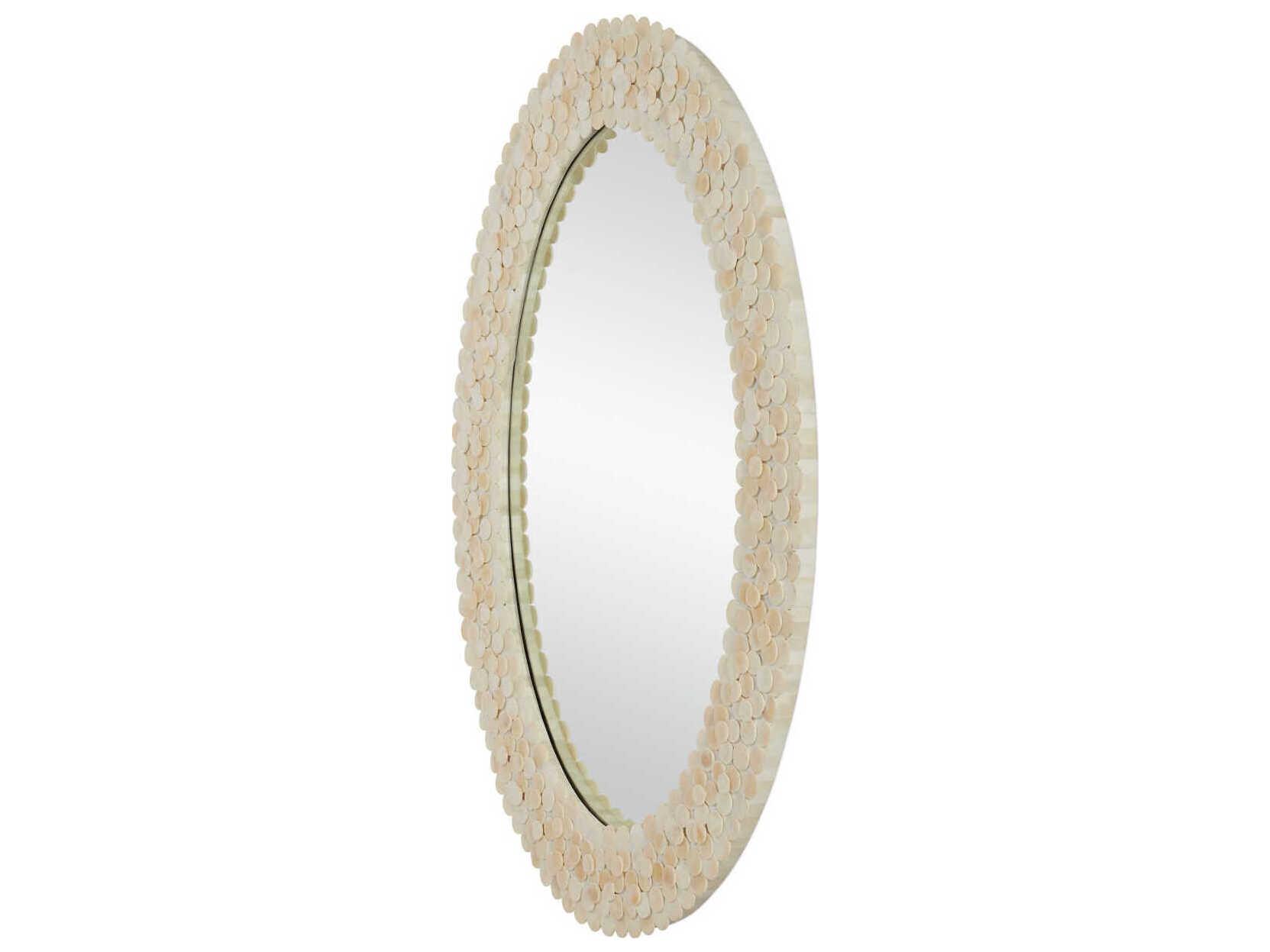 Currey & Company Merriam Natural Oval Wall Mirror