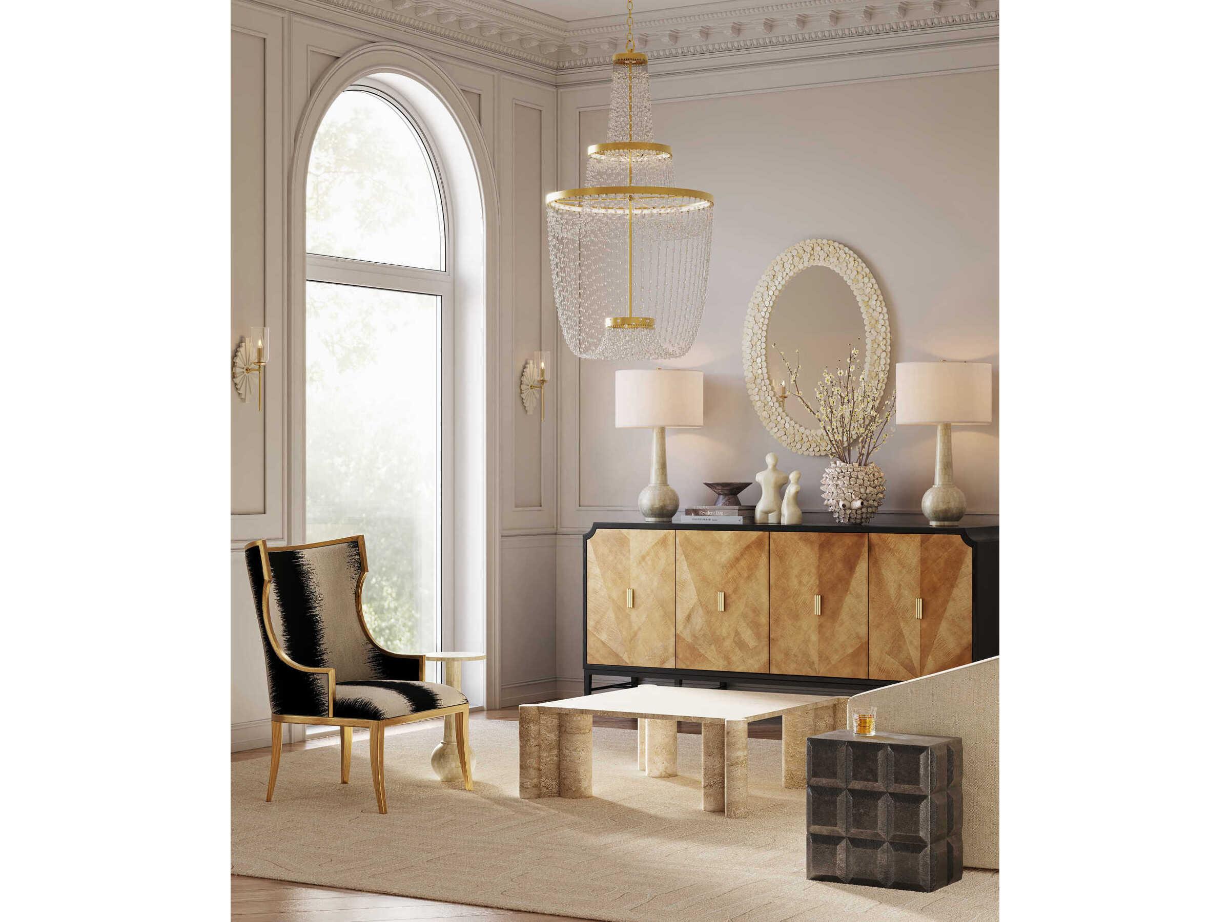 Currey & Company Merriam Natural Oval Wall Mirror