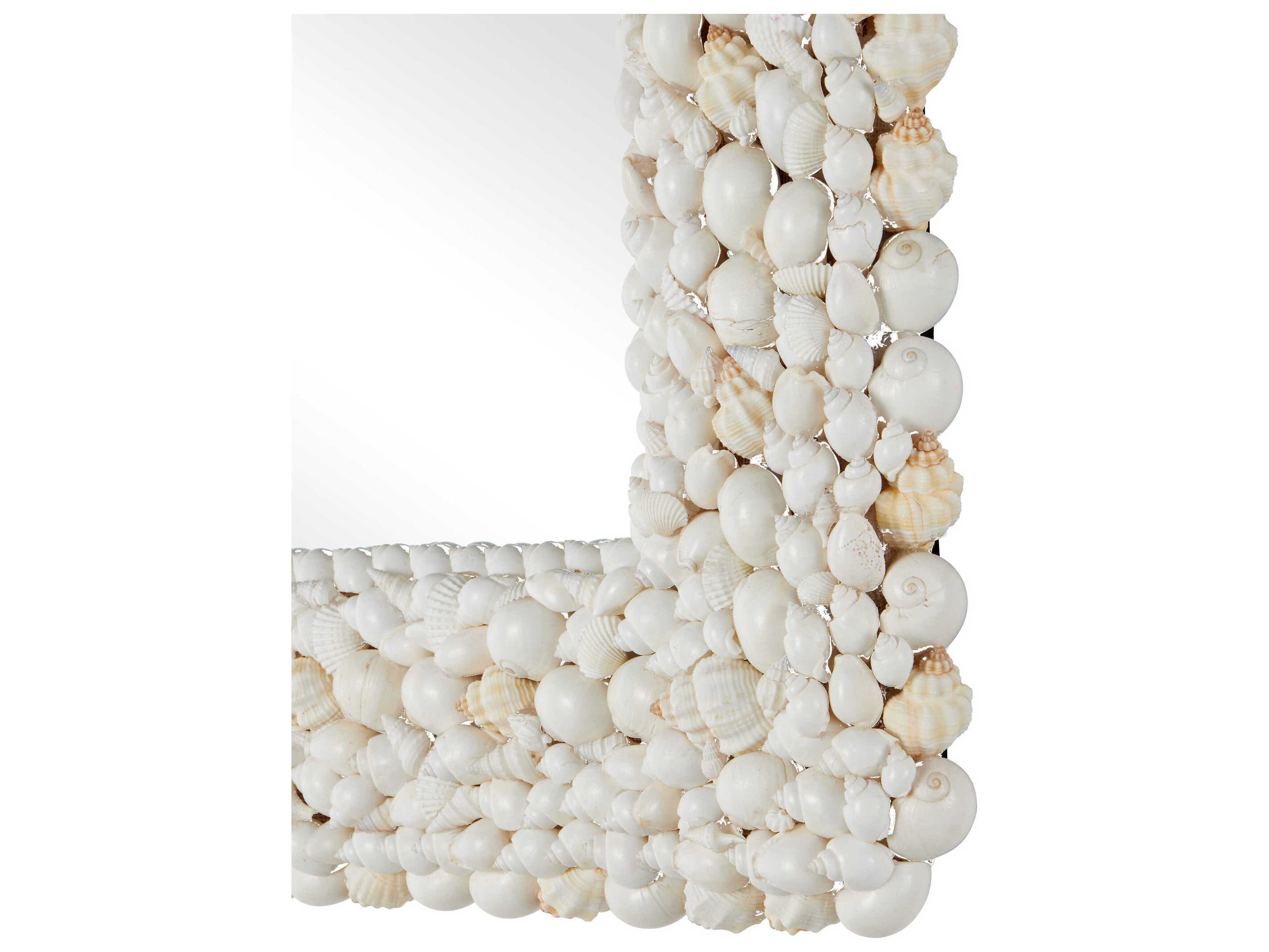 Currey & Company Piddock White Square Wall Mirror