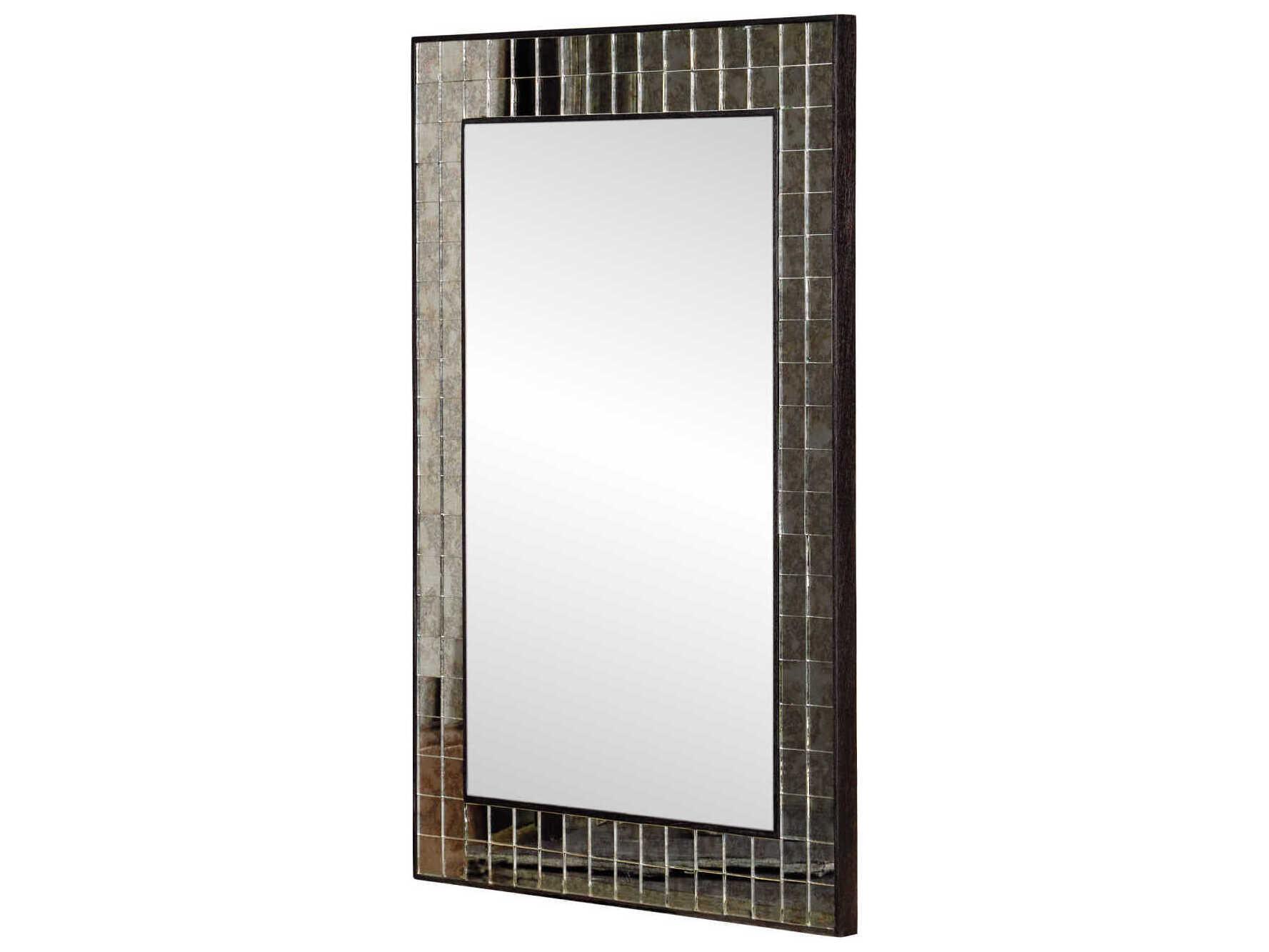 Currey & Company Mosaico Ebony Rectangular Wall Mirror