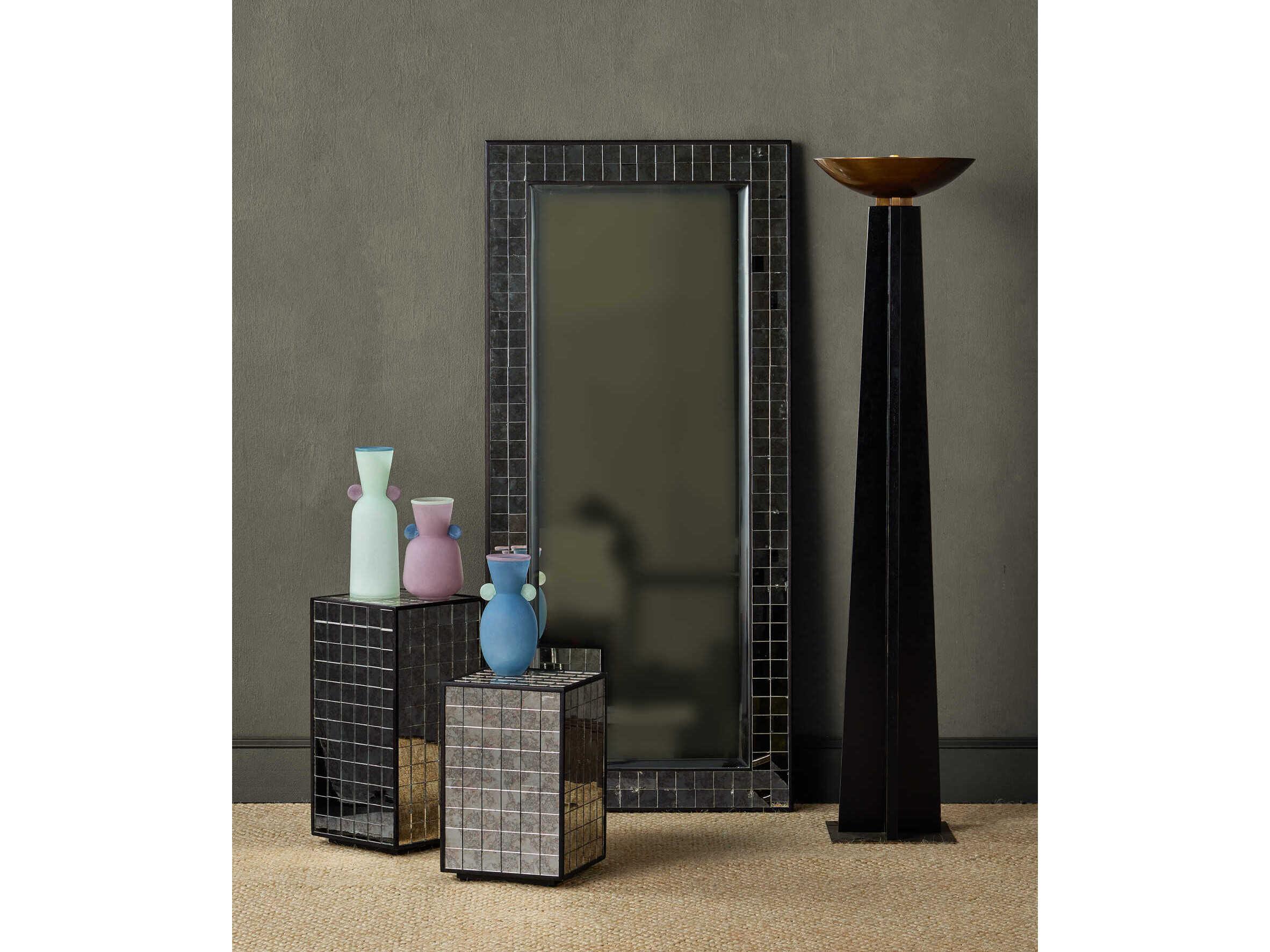 Currey & Company Mosaico Ebony Floor Wall Mirror