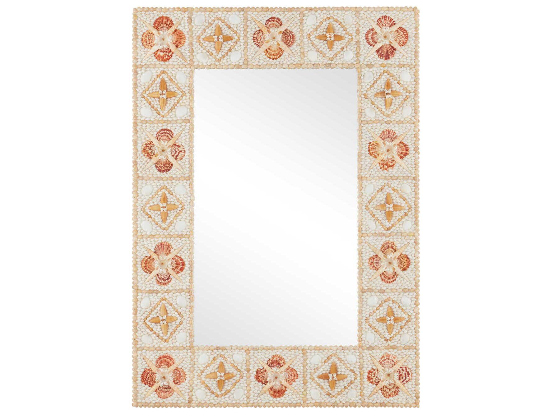 Currey & Company Junonia Natural Rectangular Wall Mirror