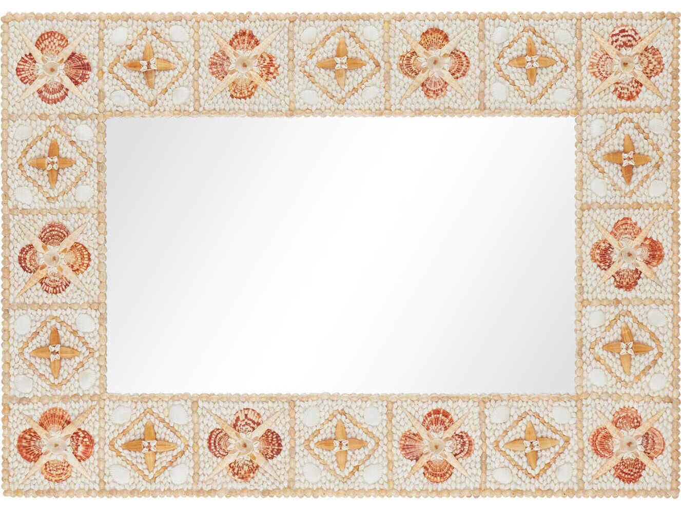Currey & Company Junonia Natural Rectangular Wall Mirror