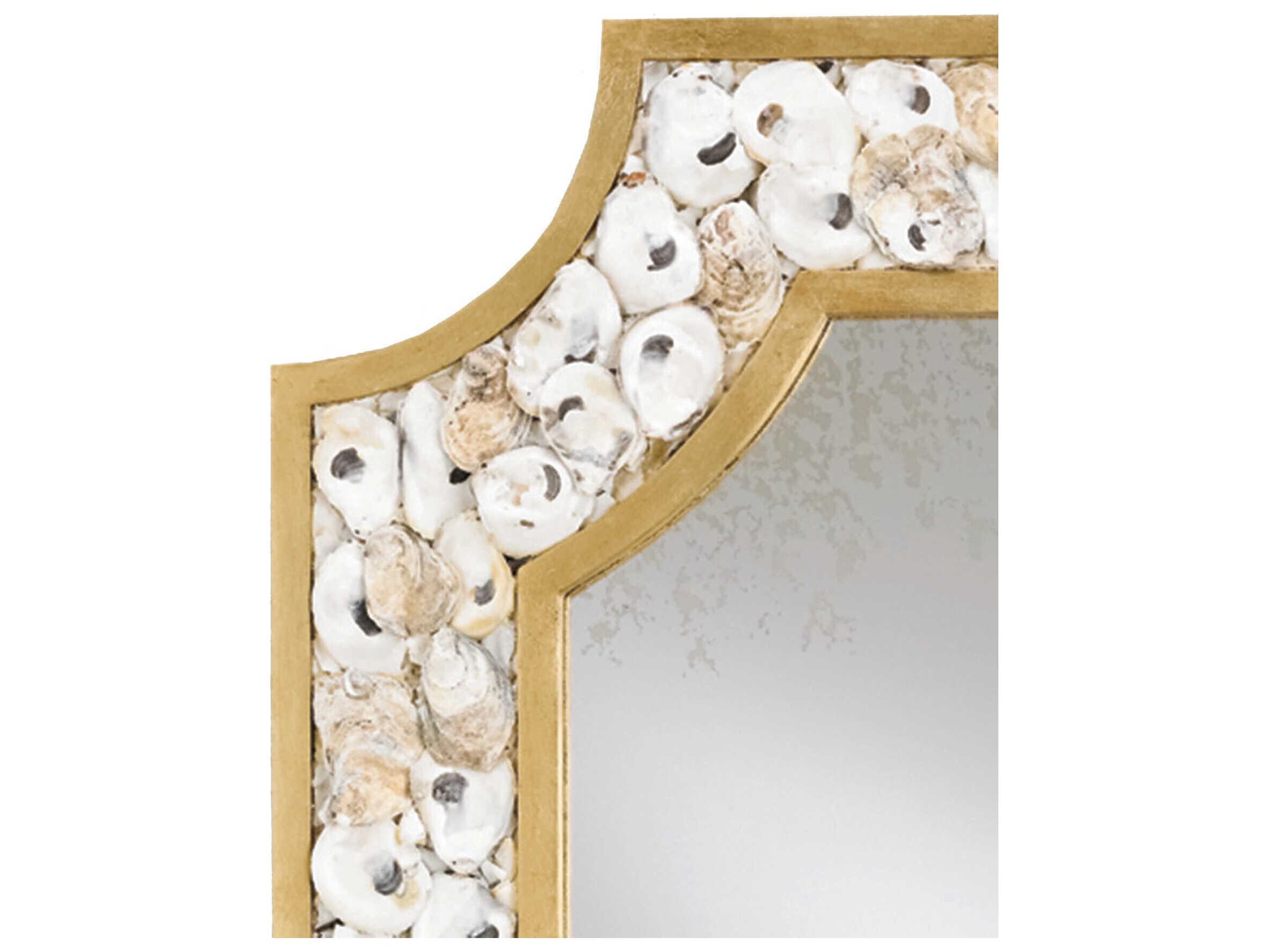 Currey & Company Margate Contemporary Gold Leaf Rectangular Wall Mirror