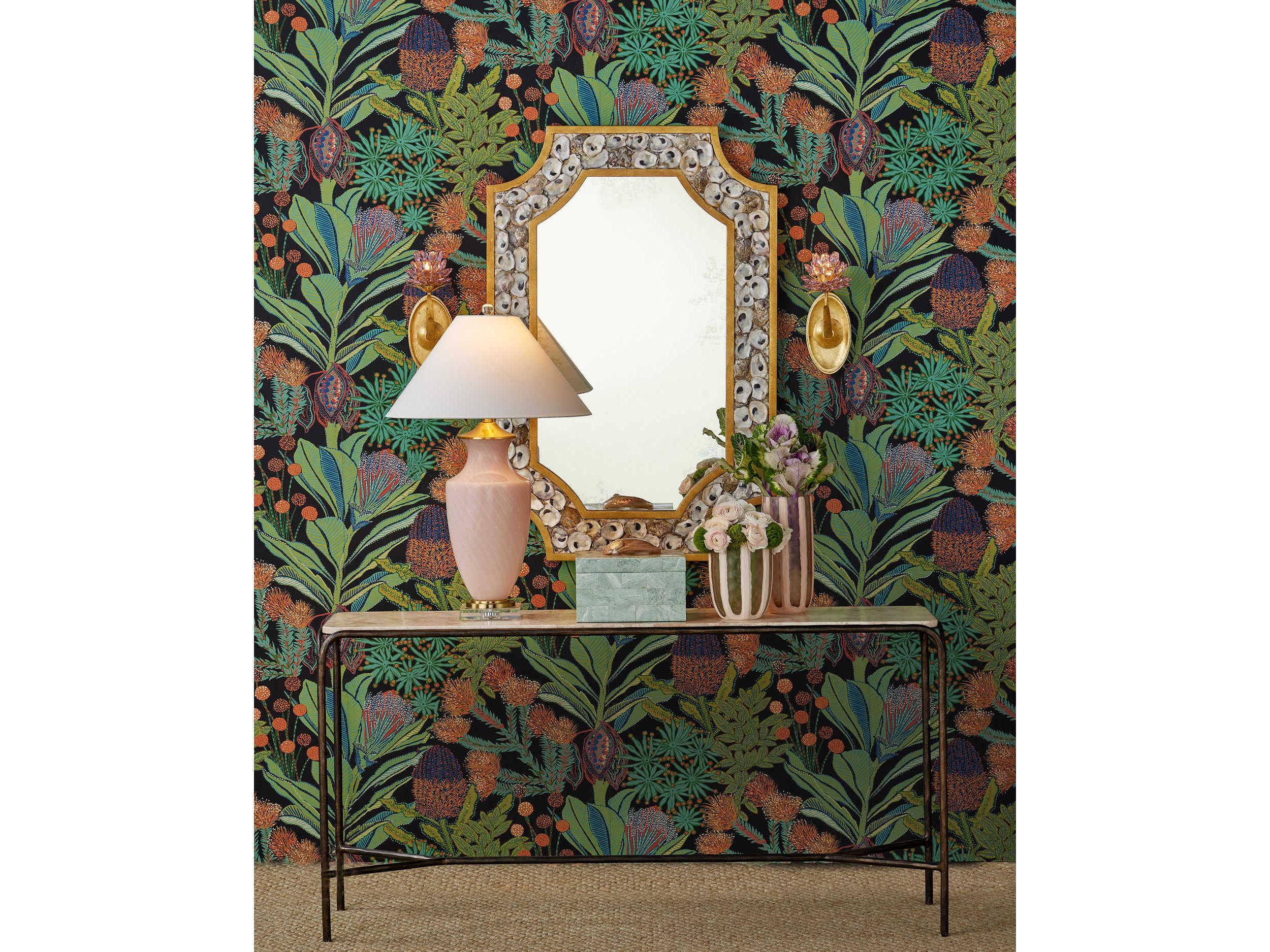 Currey & Company Margate Contemporary Gold Leaf Rectangular Wall Mirror