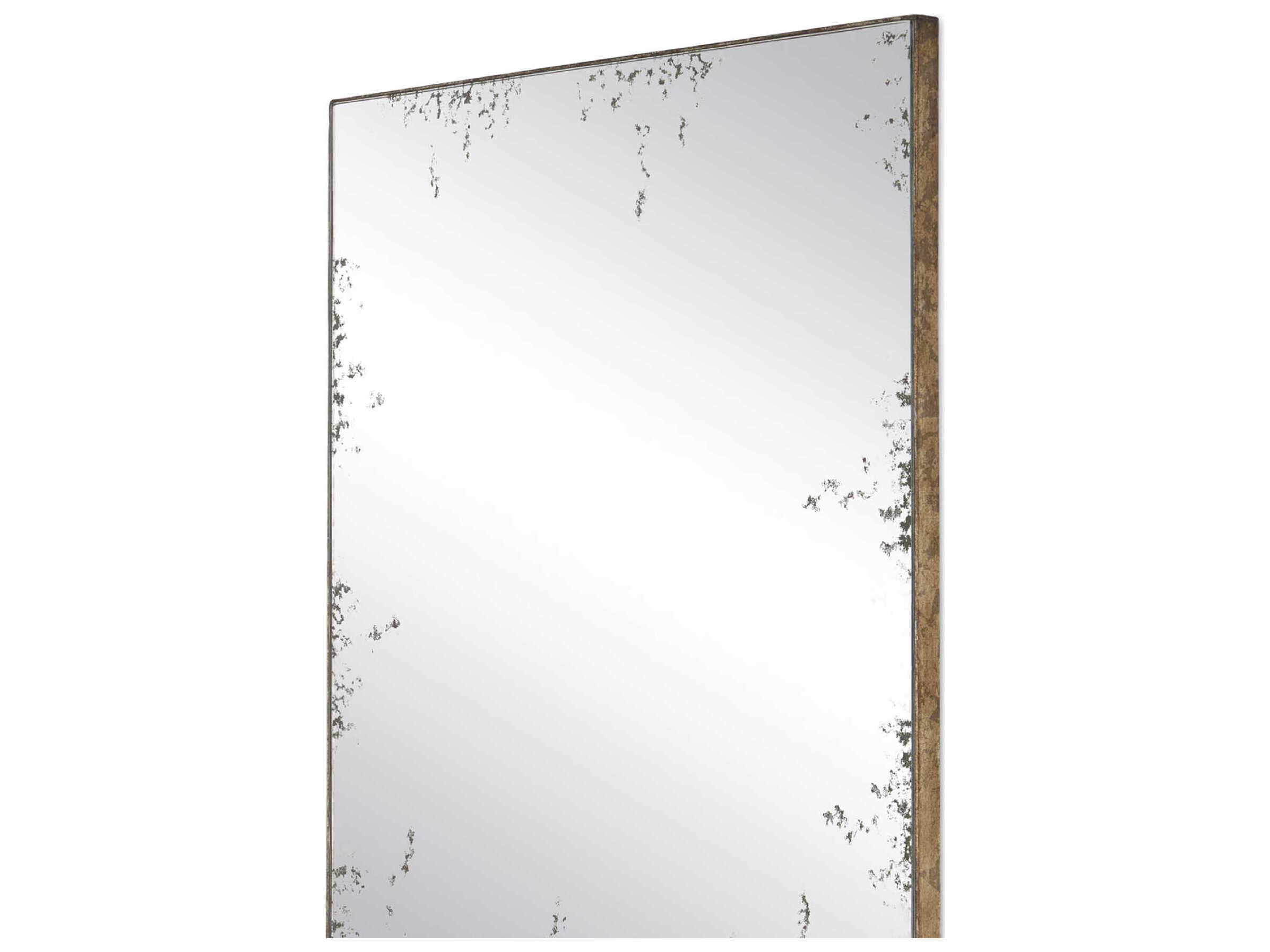 Currey & Company Rene Pyrite Bronze Rectangular Antique Mirror