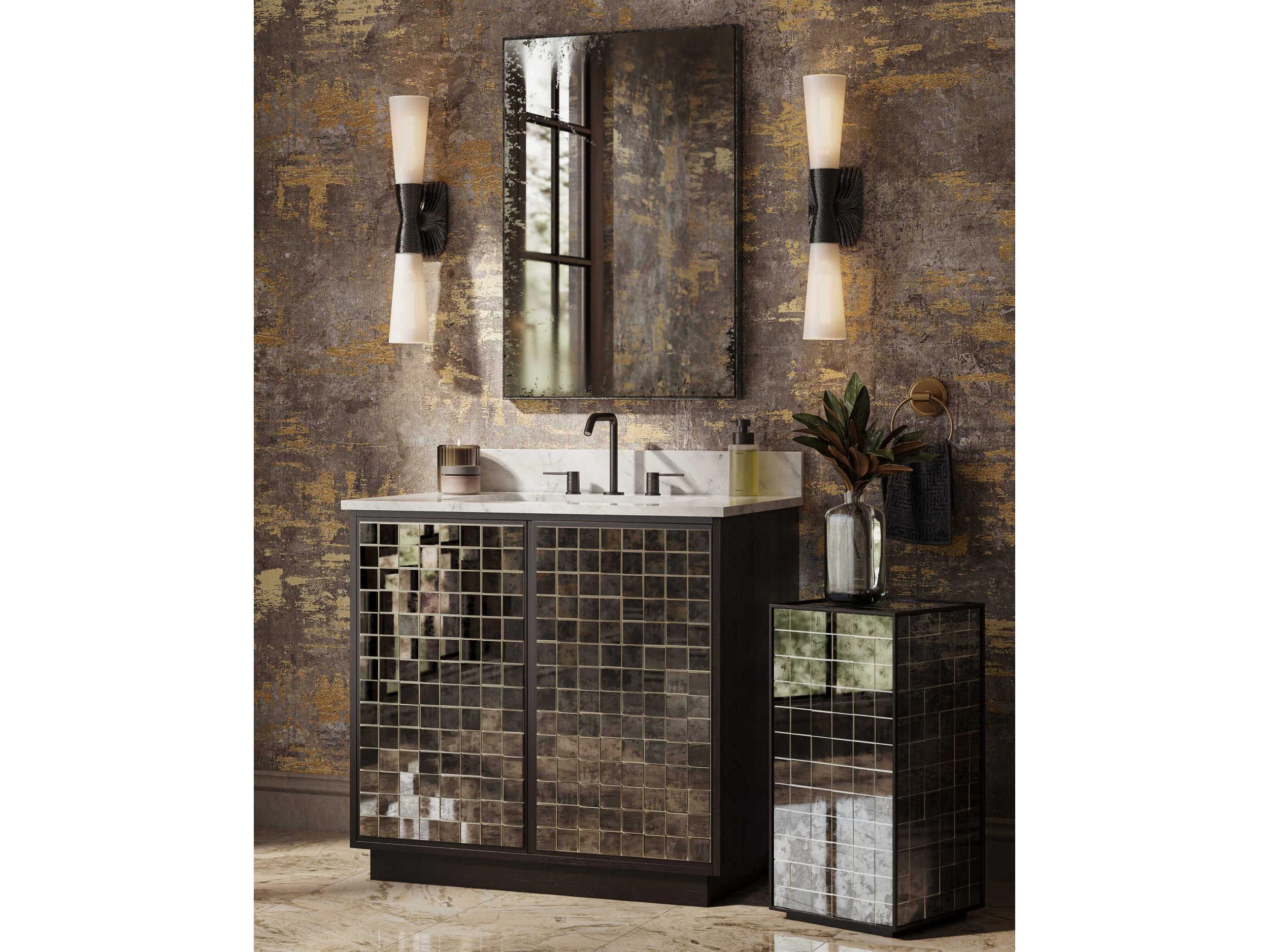 Currey & Company Rene Pyrite Bronze Rectangular Antique Mirror