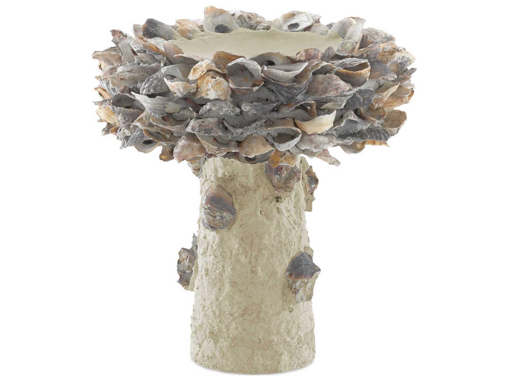 Currey & Company Oyster Shell Small Bird Bath