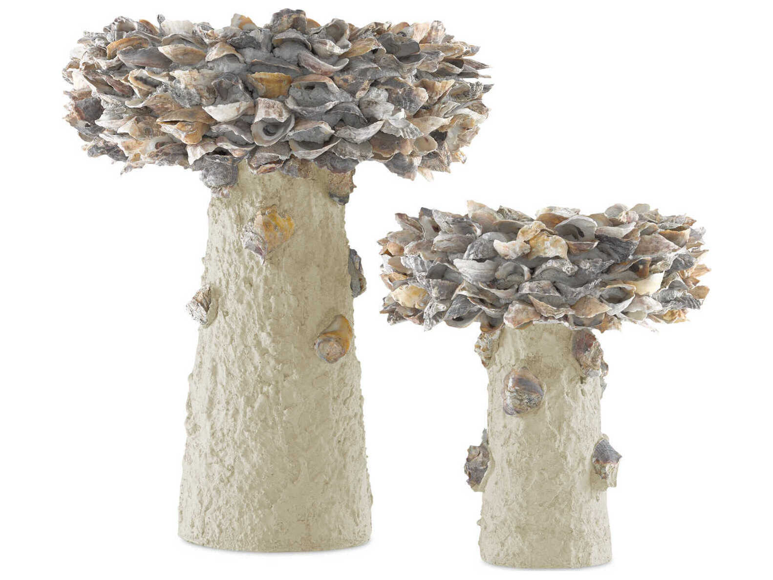 Currey & Company Oyster Shell Small Bird Bath