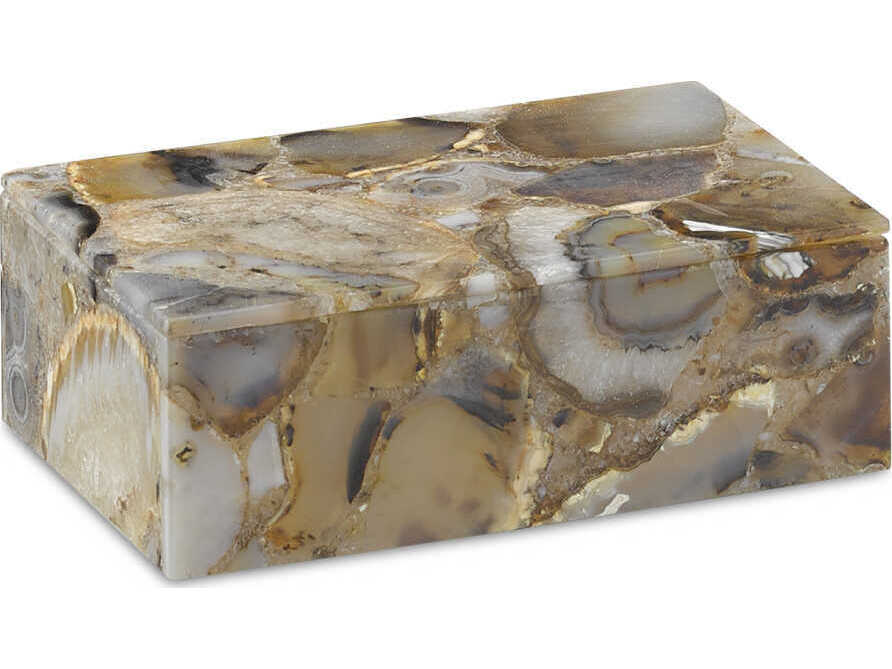 Currey & Company Malaga Black Agate Storage Case