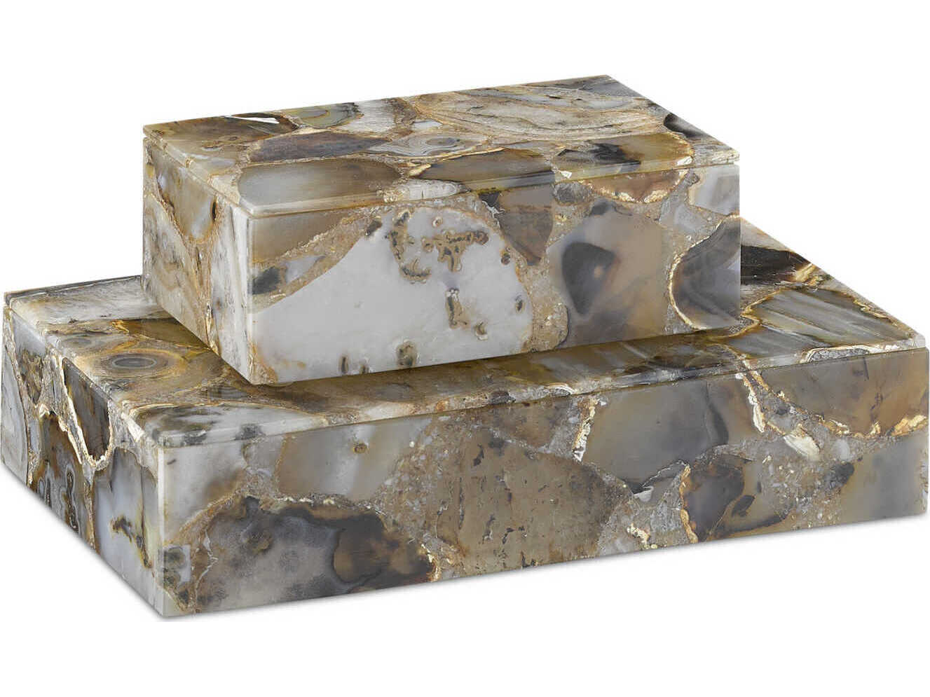 Currey & Company Malaga Black Agate Storage Case