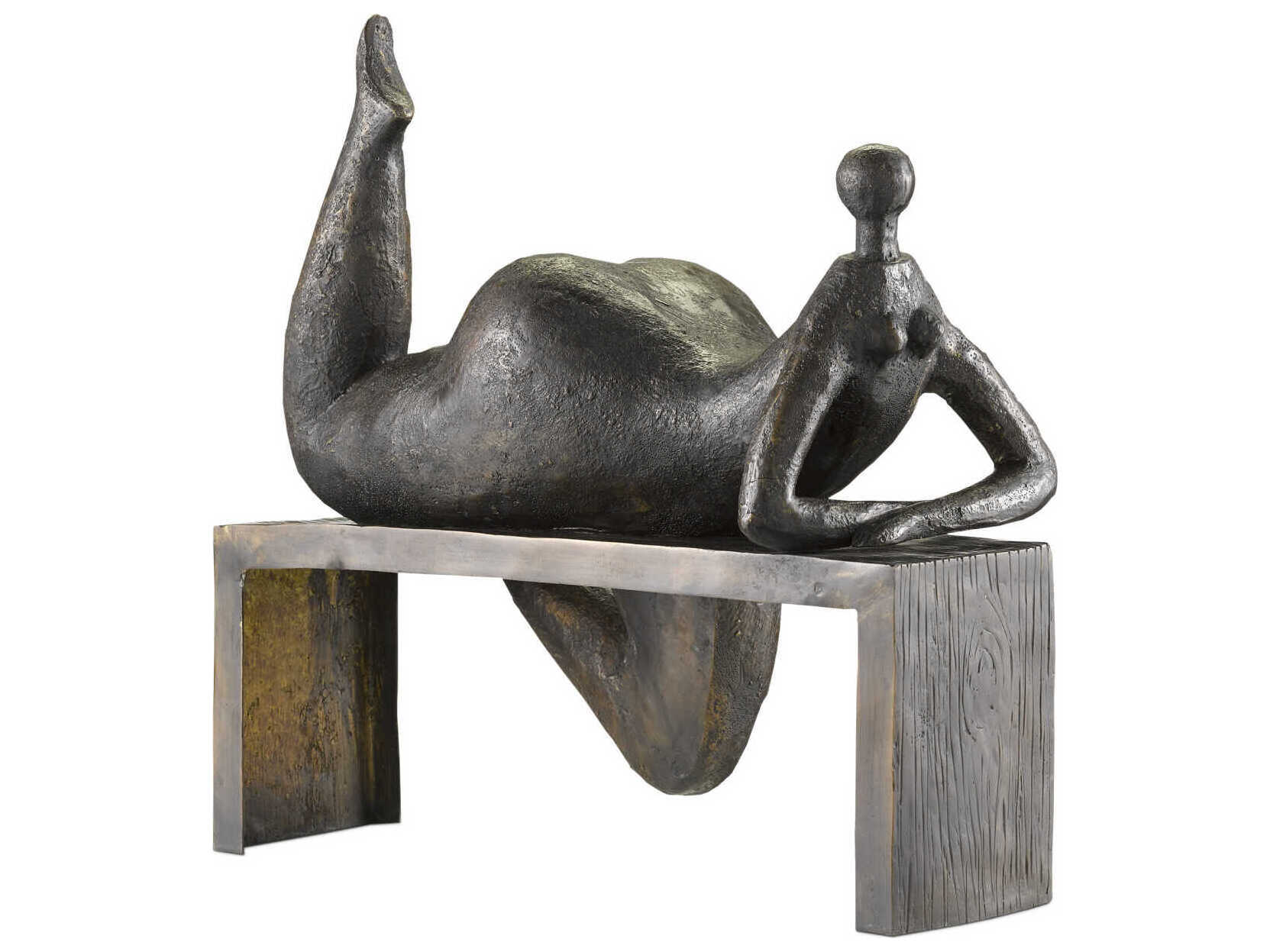 Currey & Company Bronze Odalisque Sculpture
