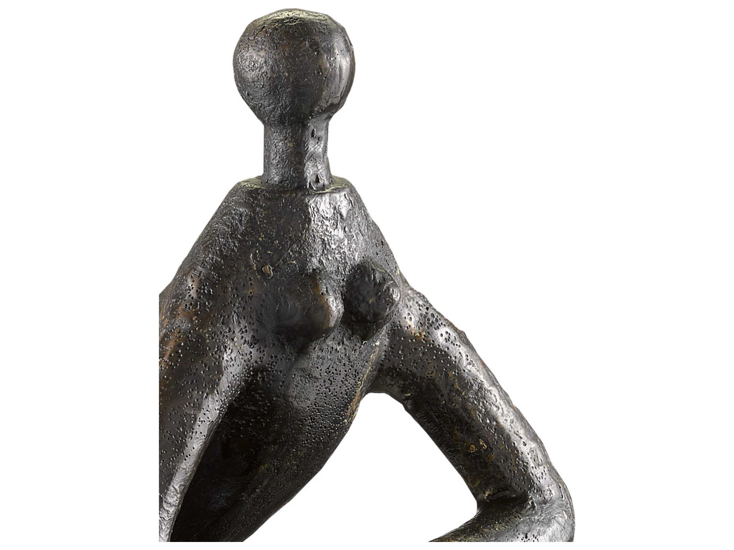 Currey & Company Bronze Odalisque Sculpture
