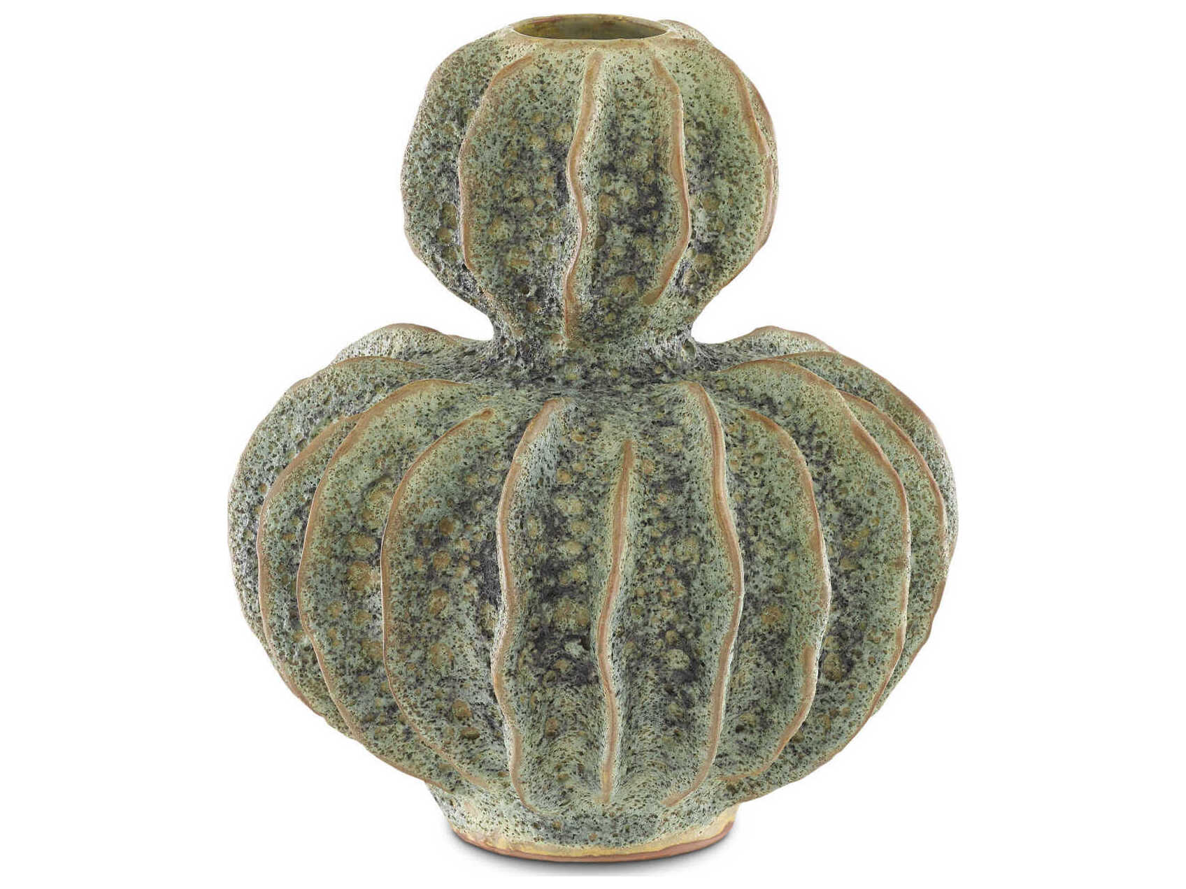 Currey & Company Sunken Boat Moss Green Double Gourd Vase