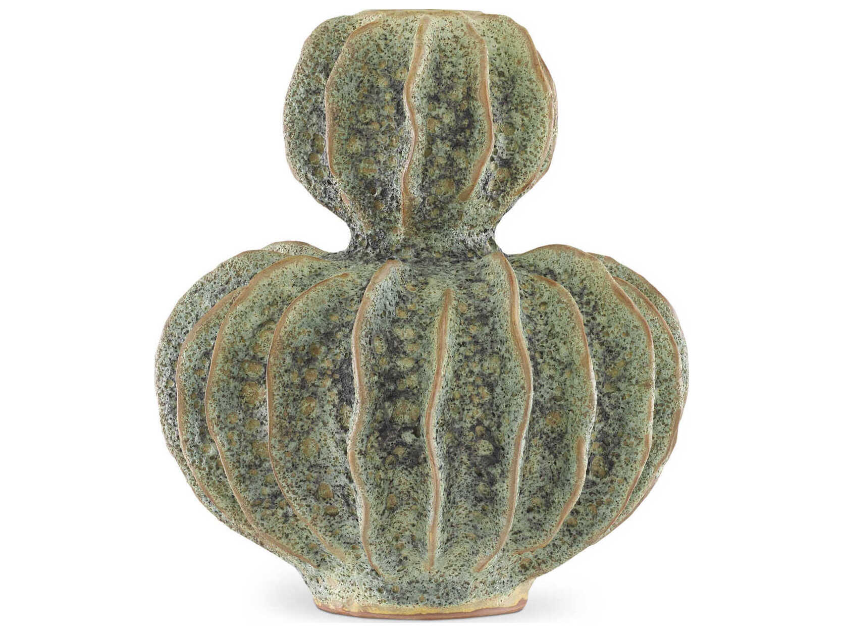 Currey & Company Sunken Boat Moss Green Double Gourd Vase