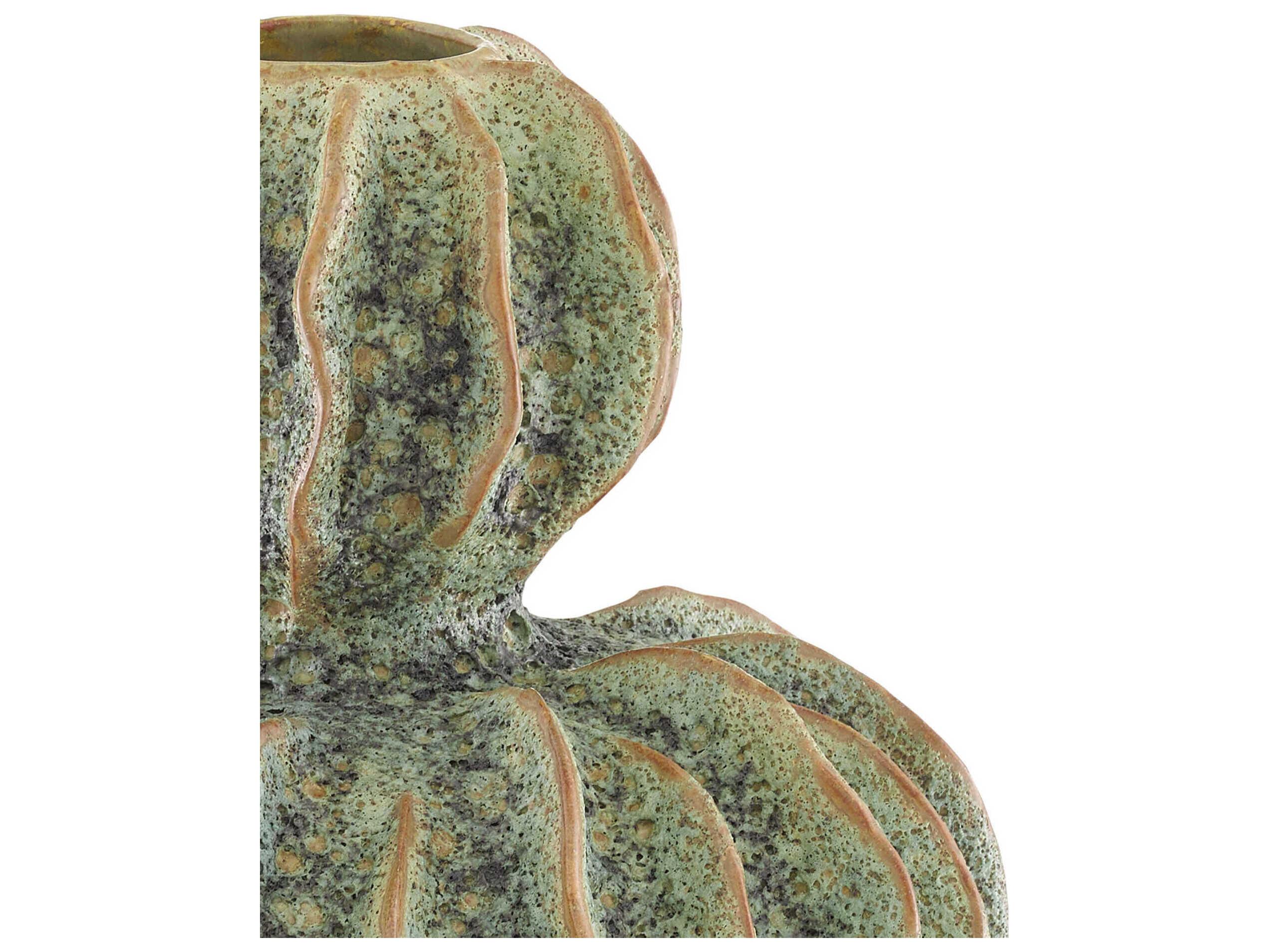 Currey & Company Sunken Boat Moss Green Double Gourd Vase