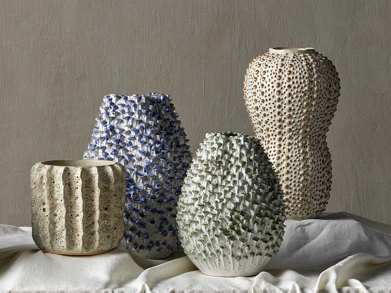 Currey & Company White / Green 11" Milione Vase