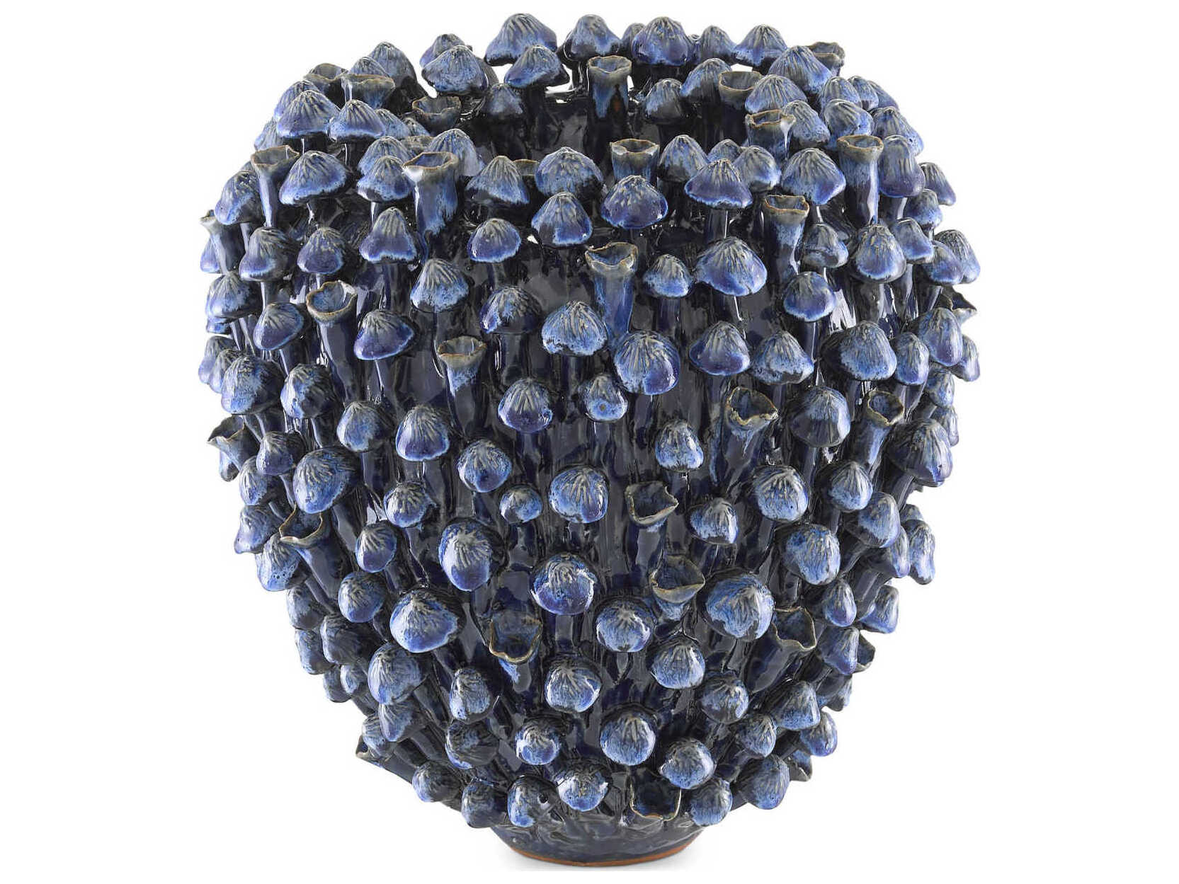 Currey & Company Manitapi Blue 12" High Vase