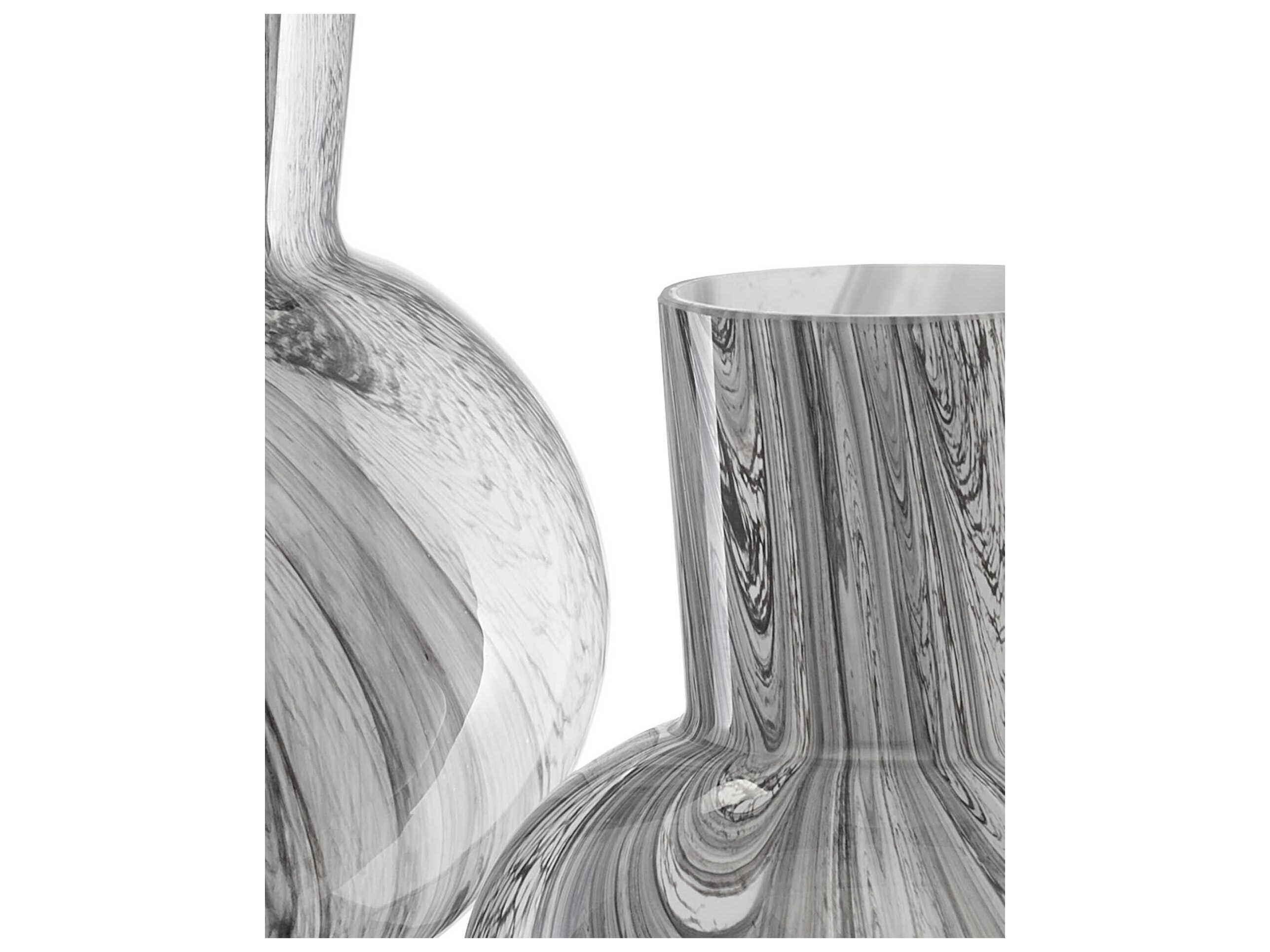 Currey & Company Stormy Sky Glass Vase Set of 2