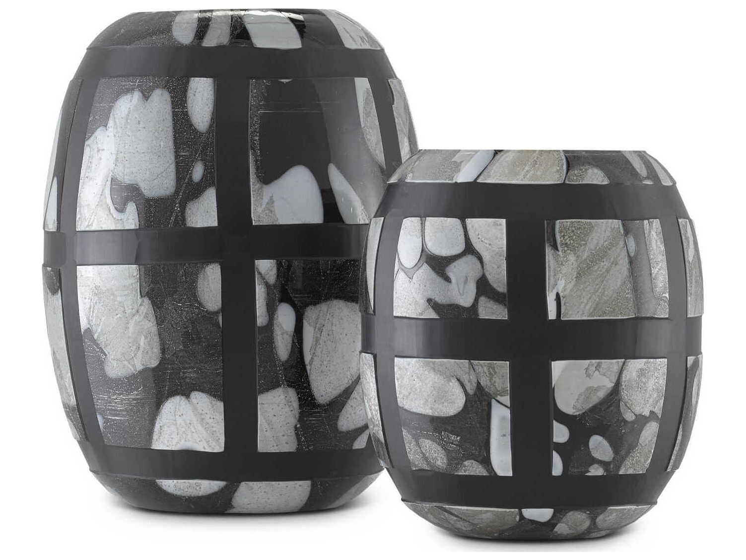 Currey & Company Schiappa Glass Vase Set of 2