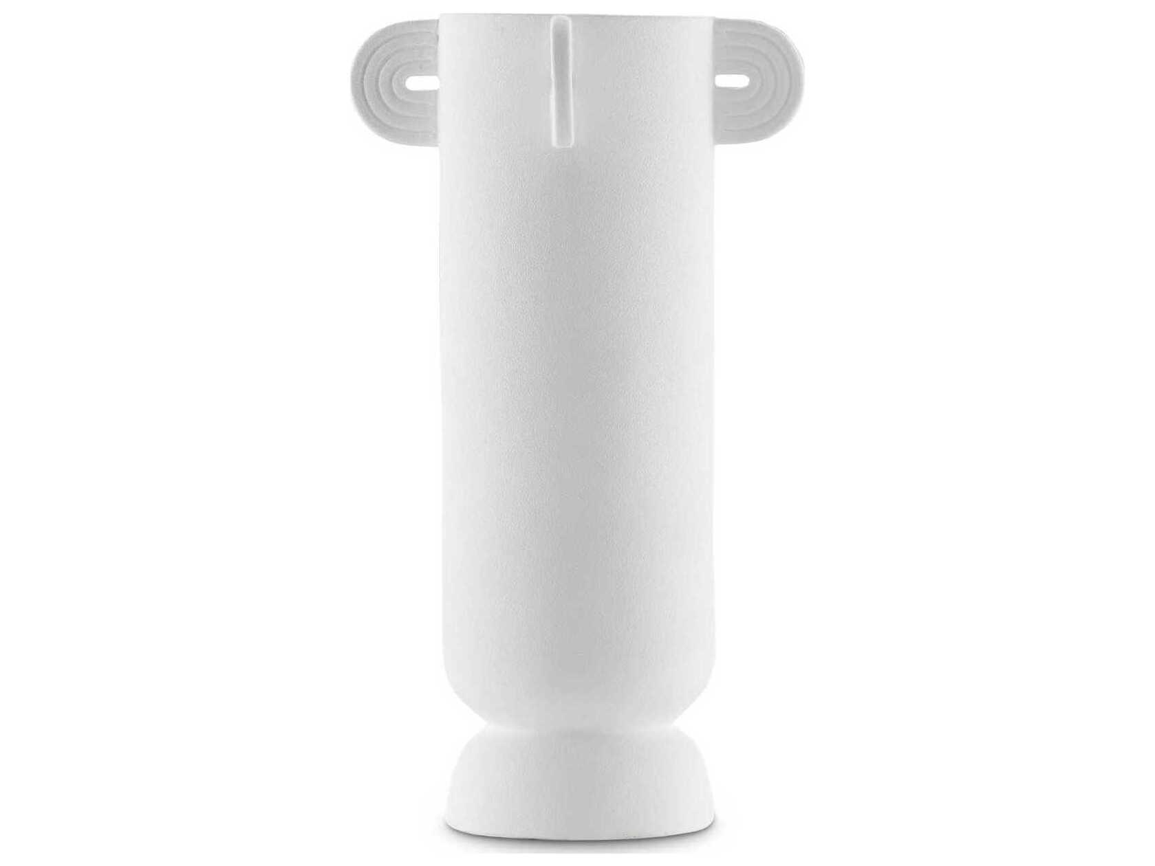 Currey & Company Happy-40 Textured White Tube Vase