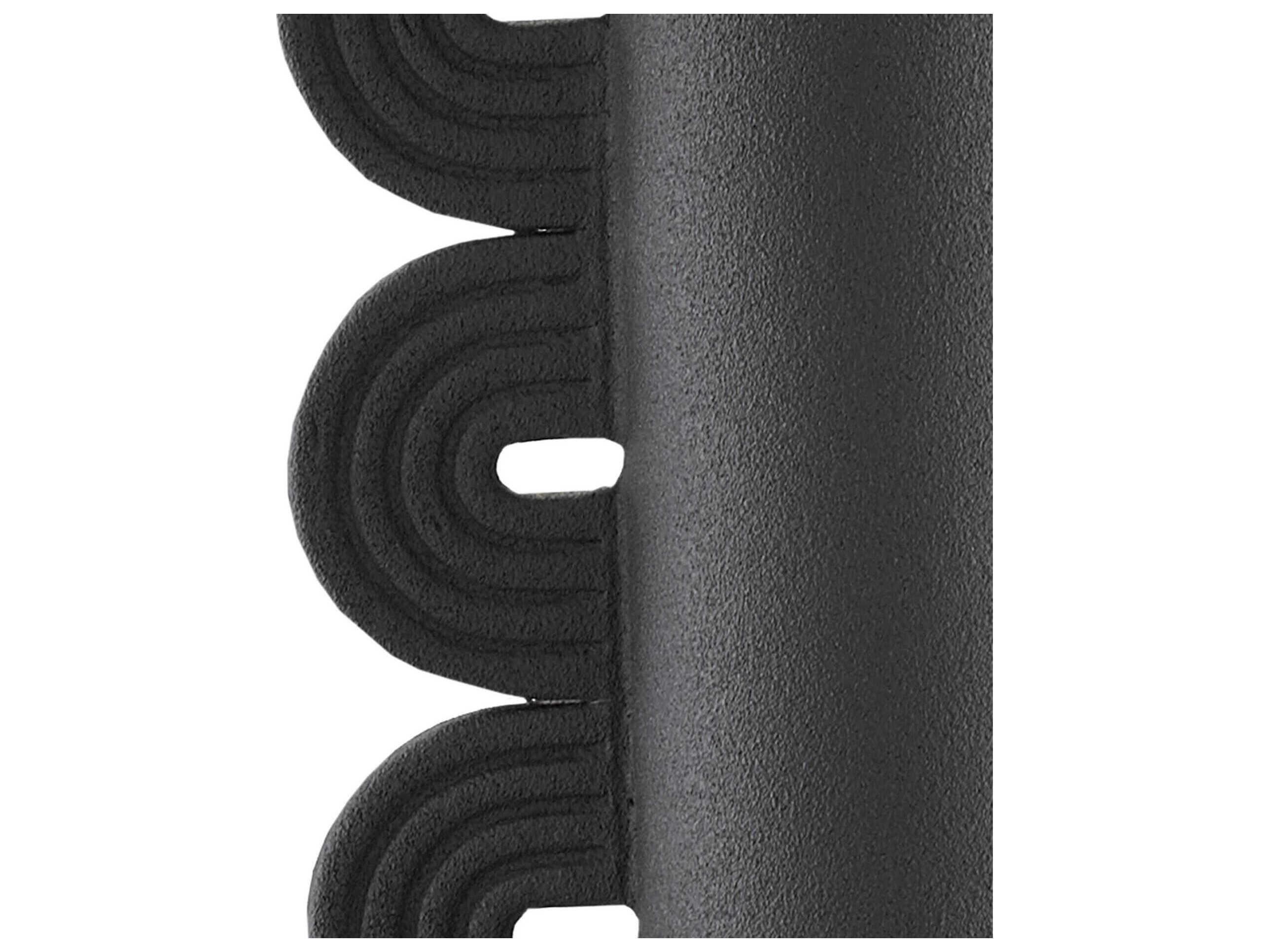 Currey & Company Happy-40 Textured Black Three Wings Vase