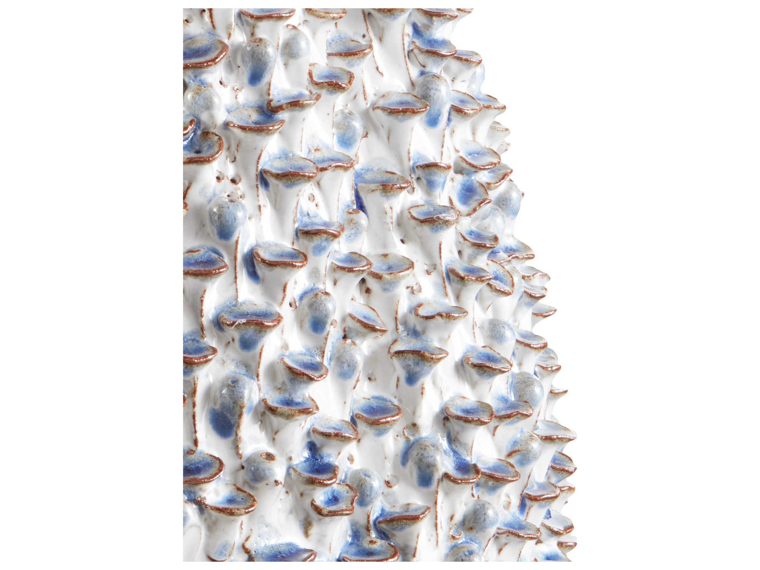 Currey & Company Milione Blue / White 11" Vase