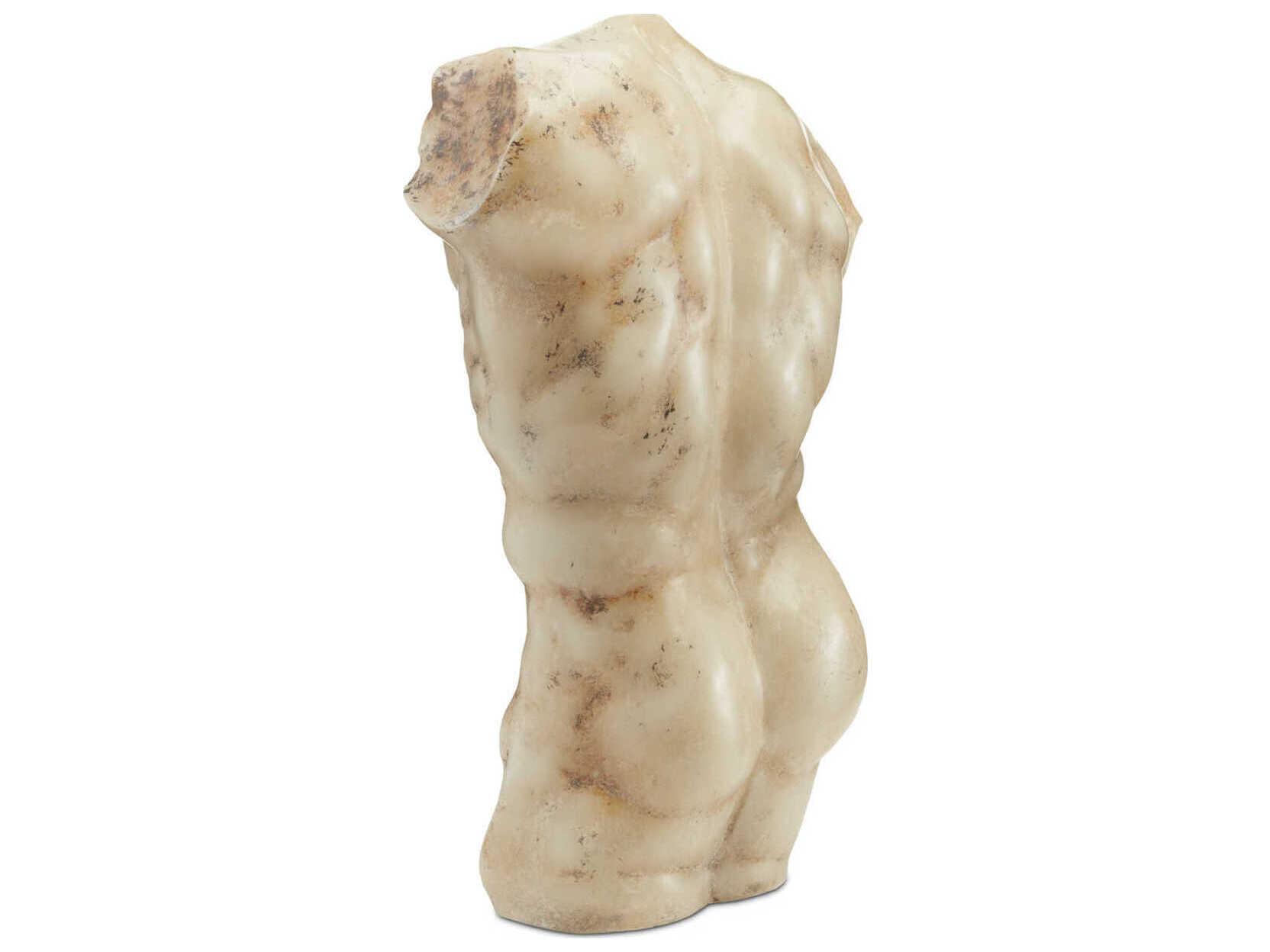 Currey & Company Aged Beige / Brown Ancient Greek Torso Sculpture