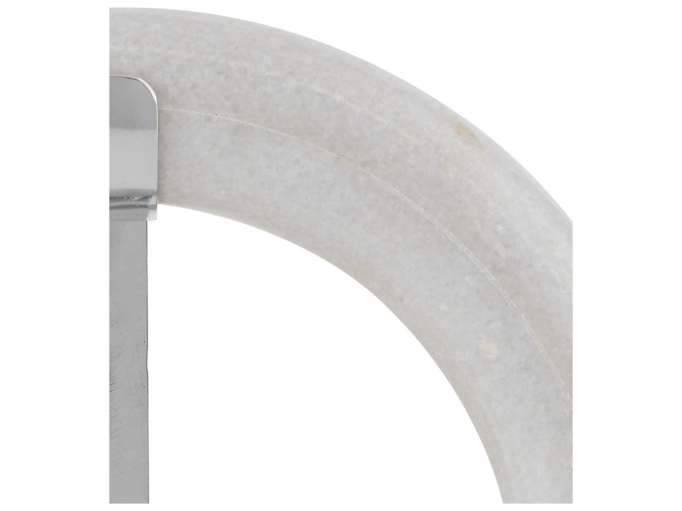 Currey & Company Nickel / White Circle of Life Sculpture