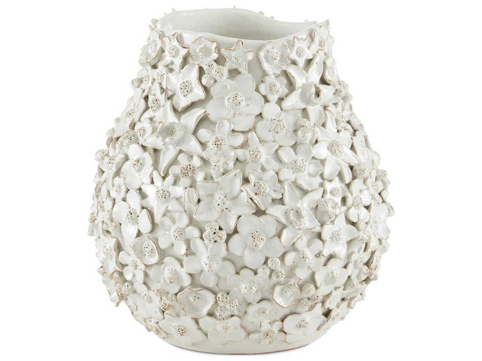 Currey & Company Jessamine White Vase