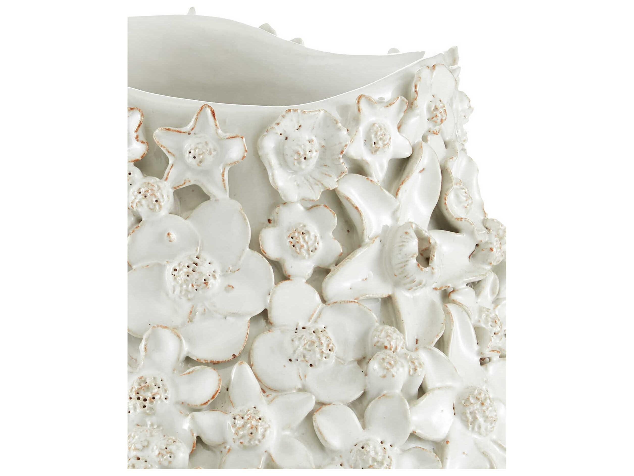Currey & Company Jessamine White Vase