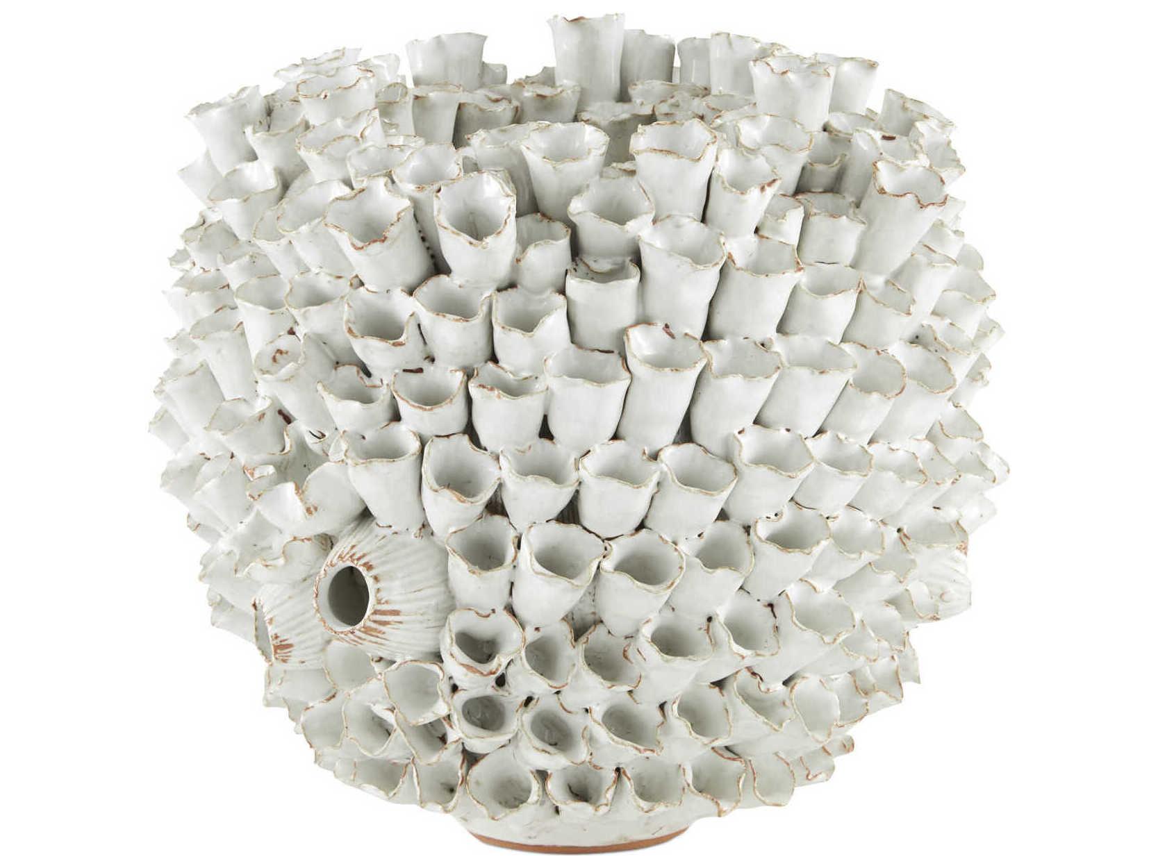 Currey & Company Manitapi White Vase