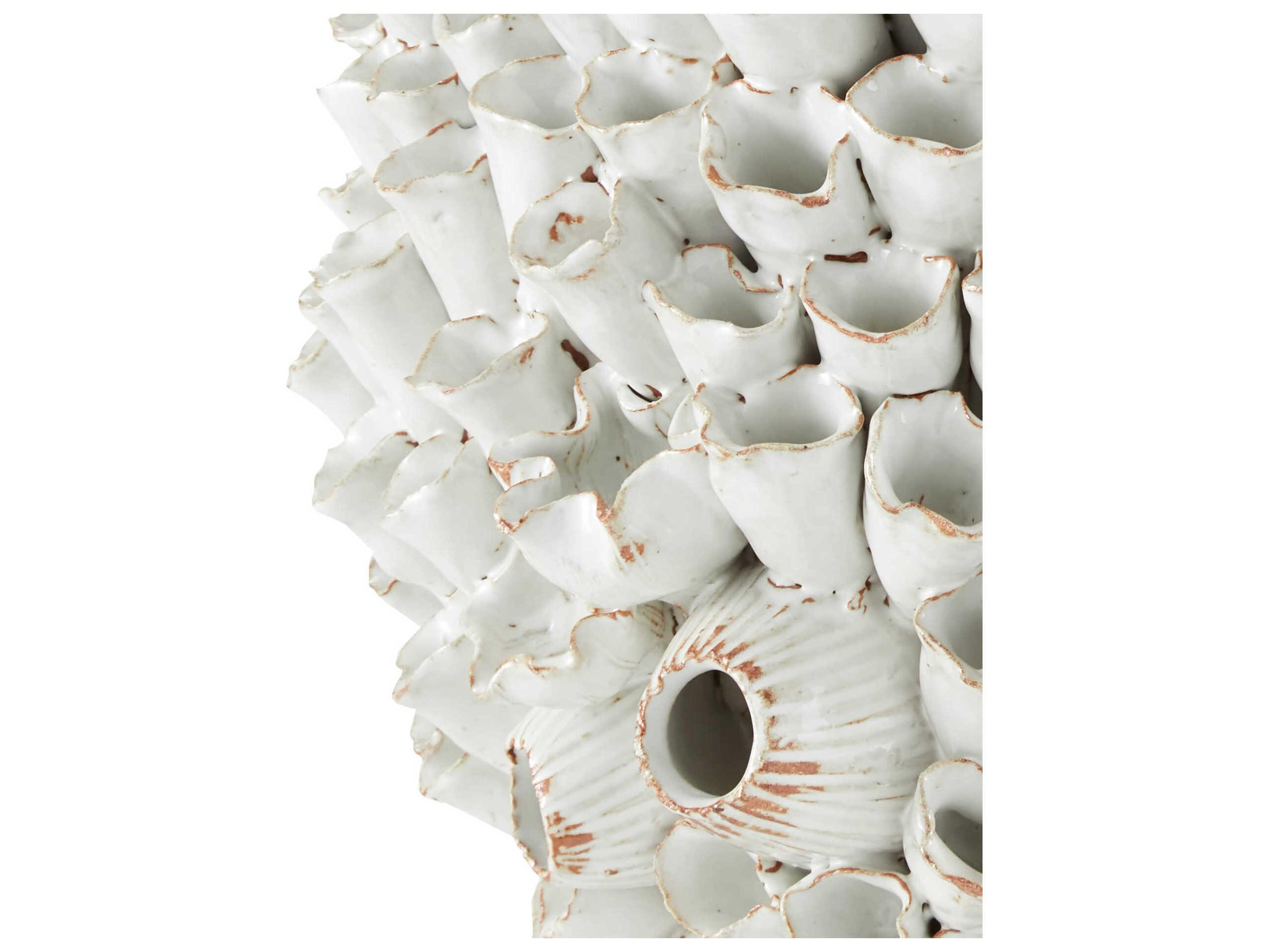 Currey & Company Manitapi White Vase