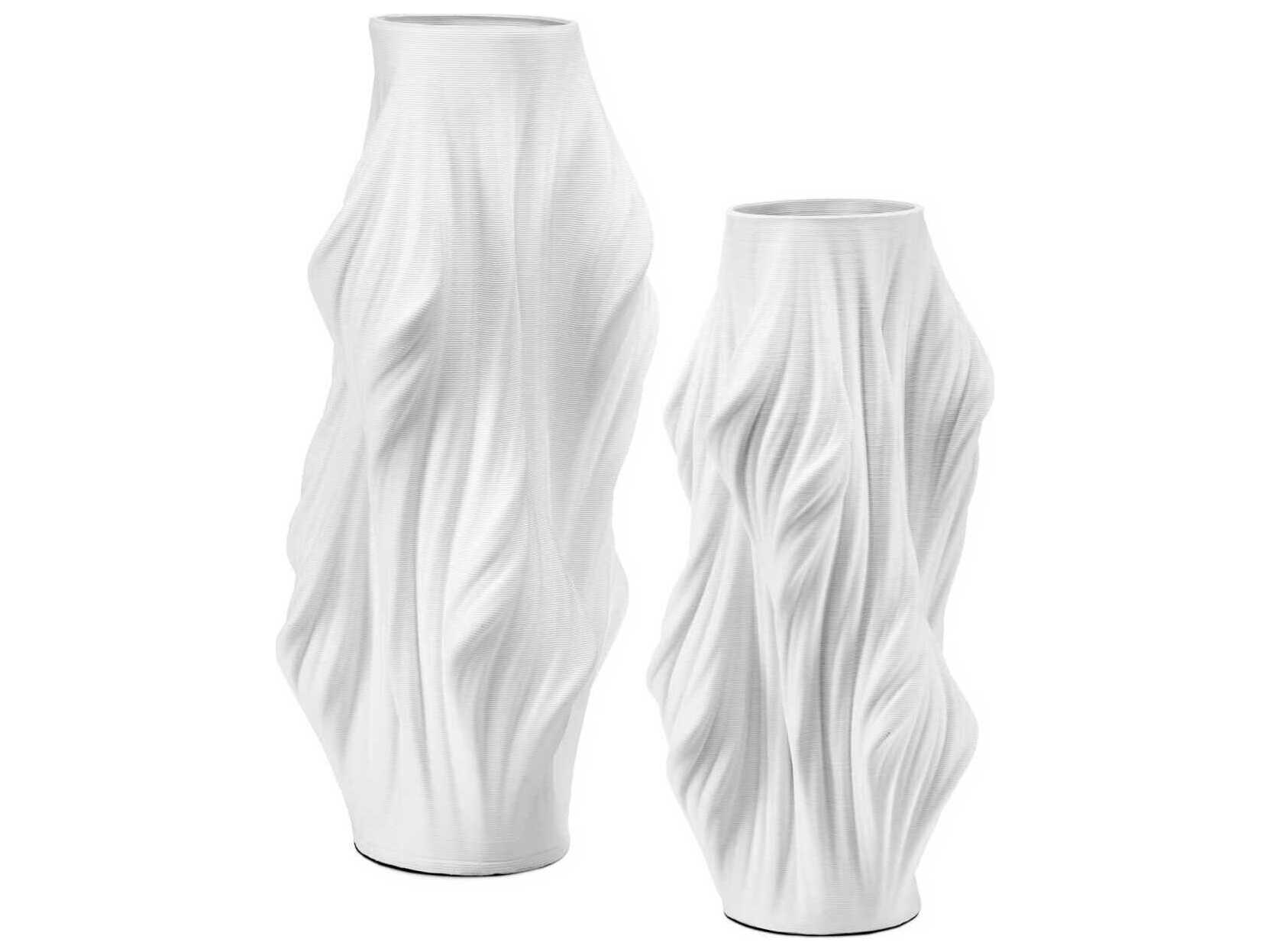 Currey & Company Yin White 18" High Vase