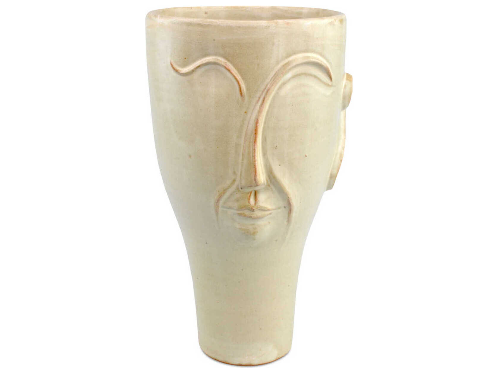 Currey & Company Milky White 14" High Poet Vase