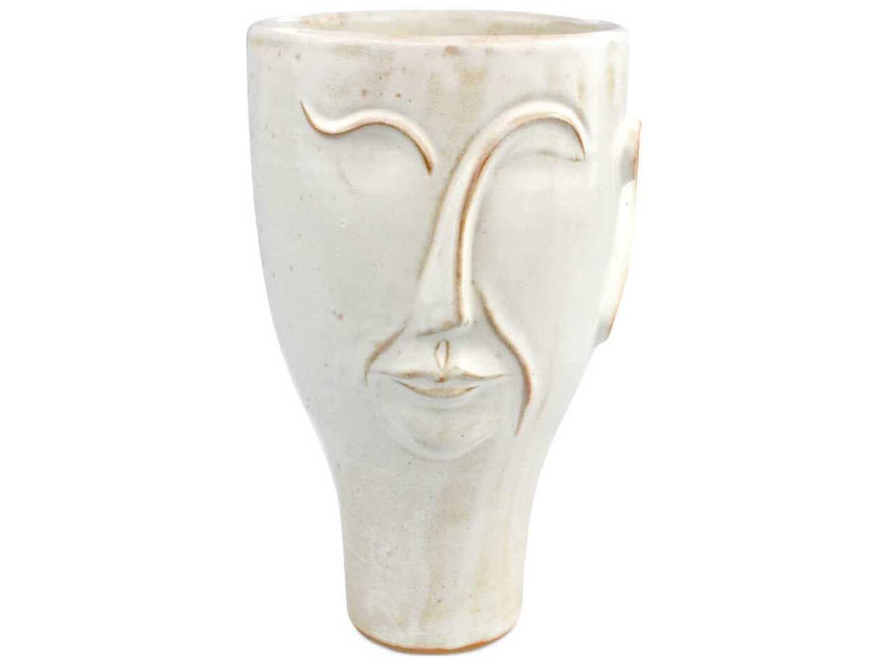 Currey & Company Milky White 11" High Poet Vase