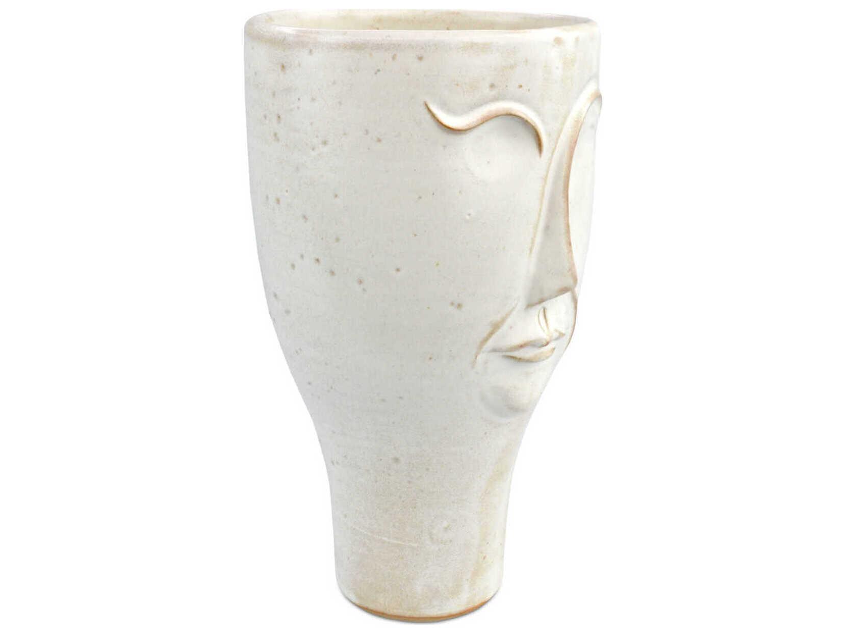 Currey & Company Milky White 11" High Poet Vase