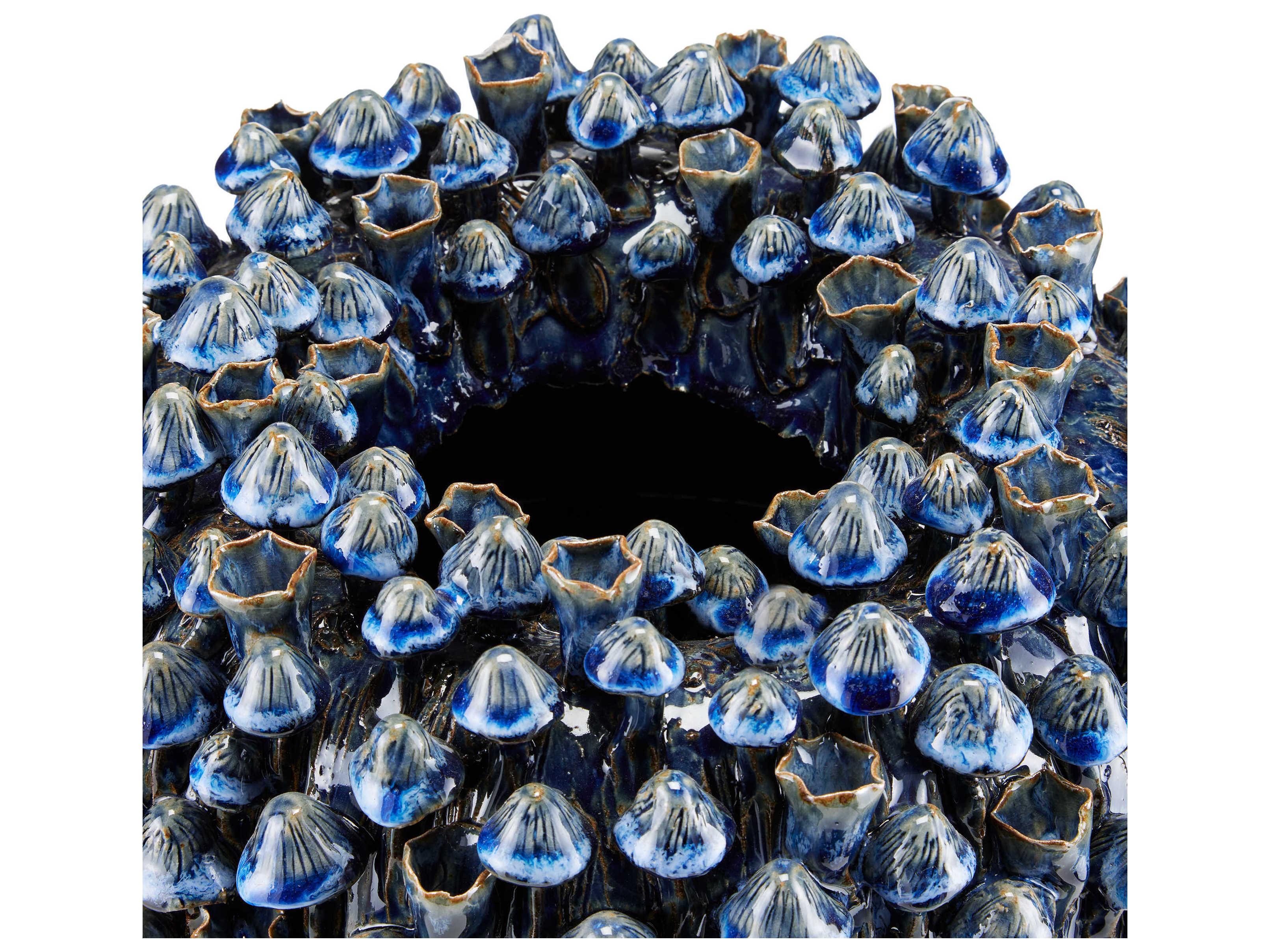 Currey & Company Manitapi Blue Vase