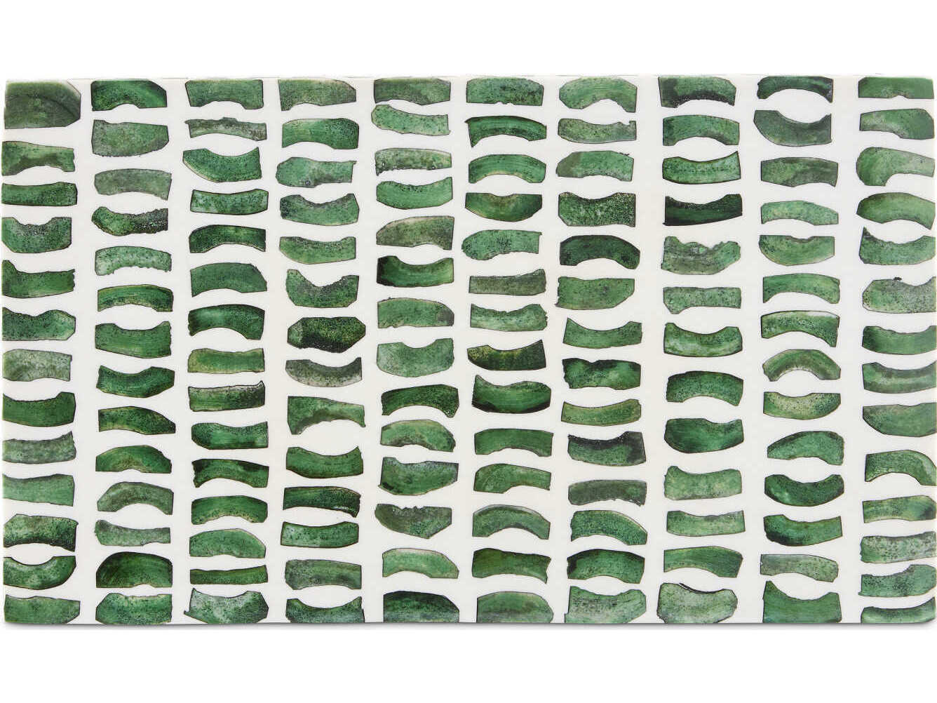 Currey & Company Emerald Green / White Decorative Accent Box Set of 2