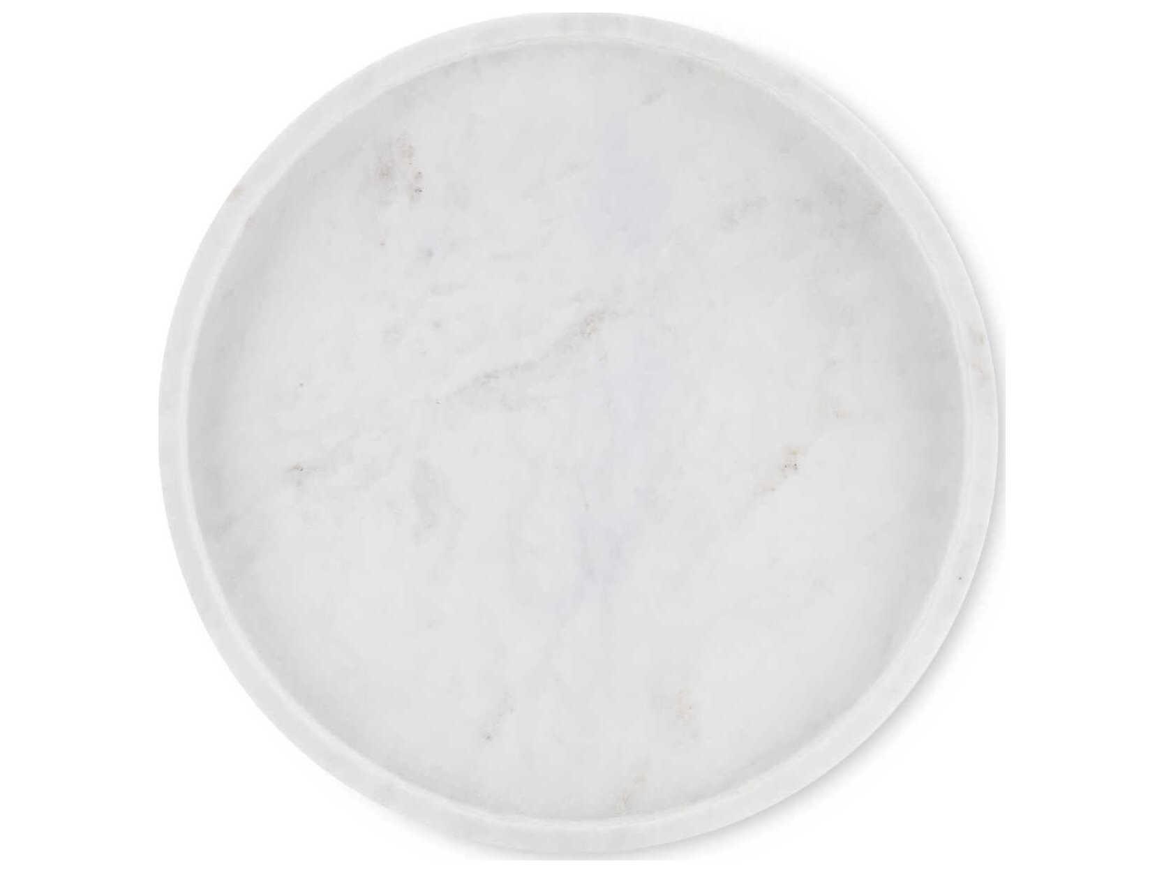 Currey & Company Freya White Serving 16" Tray