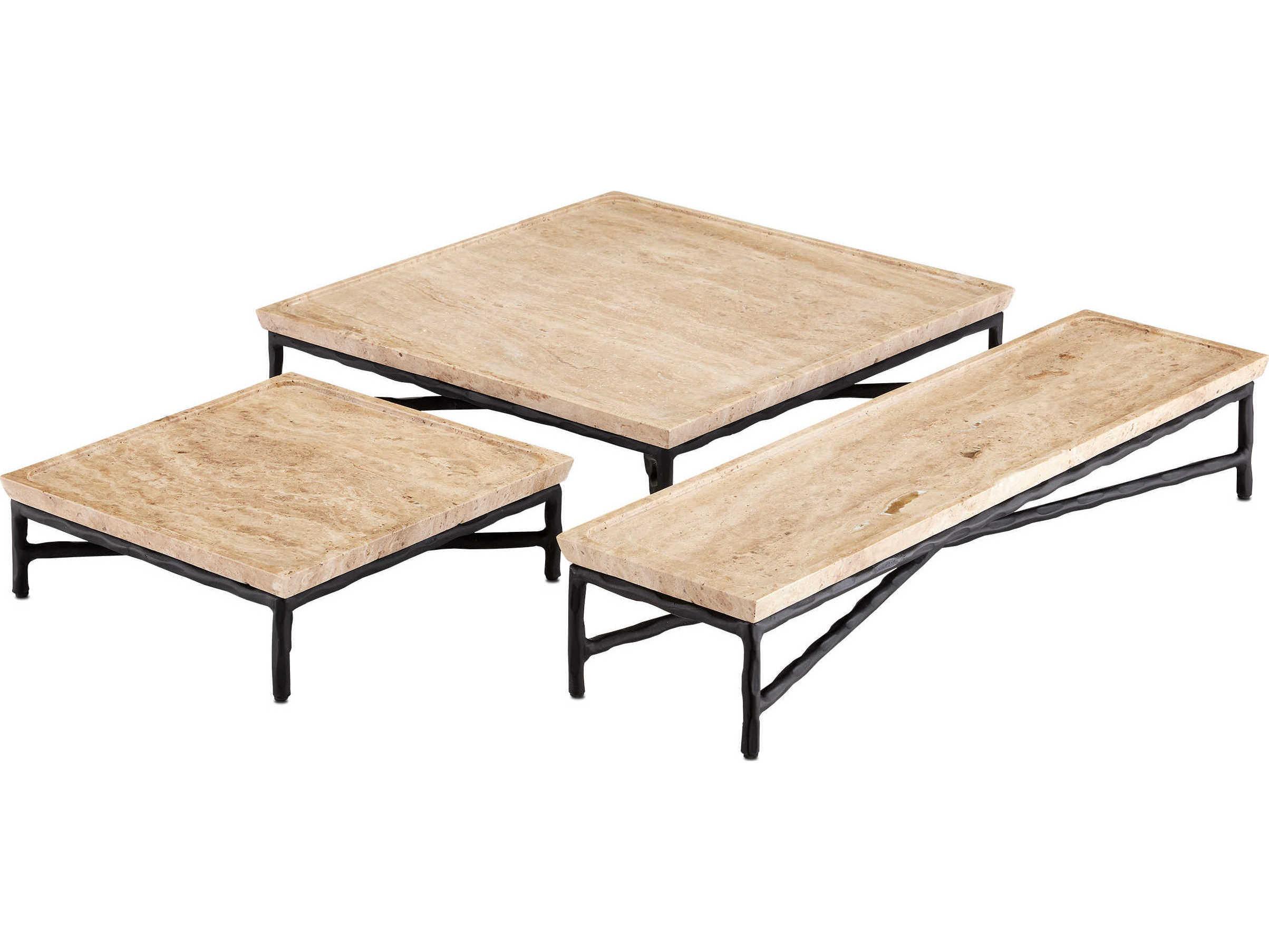 Currey & Company Boyles Black / Natural Serving Tray